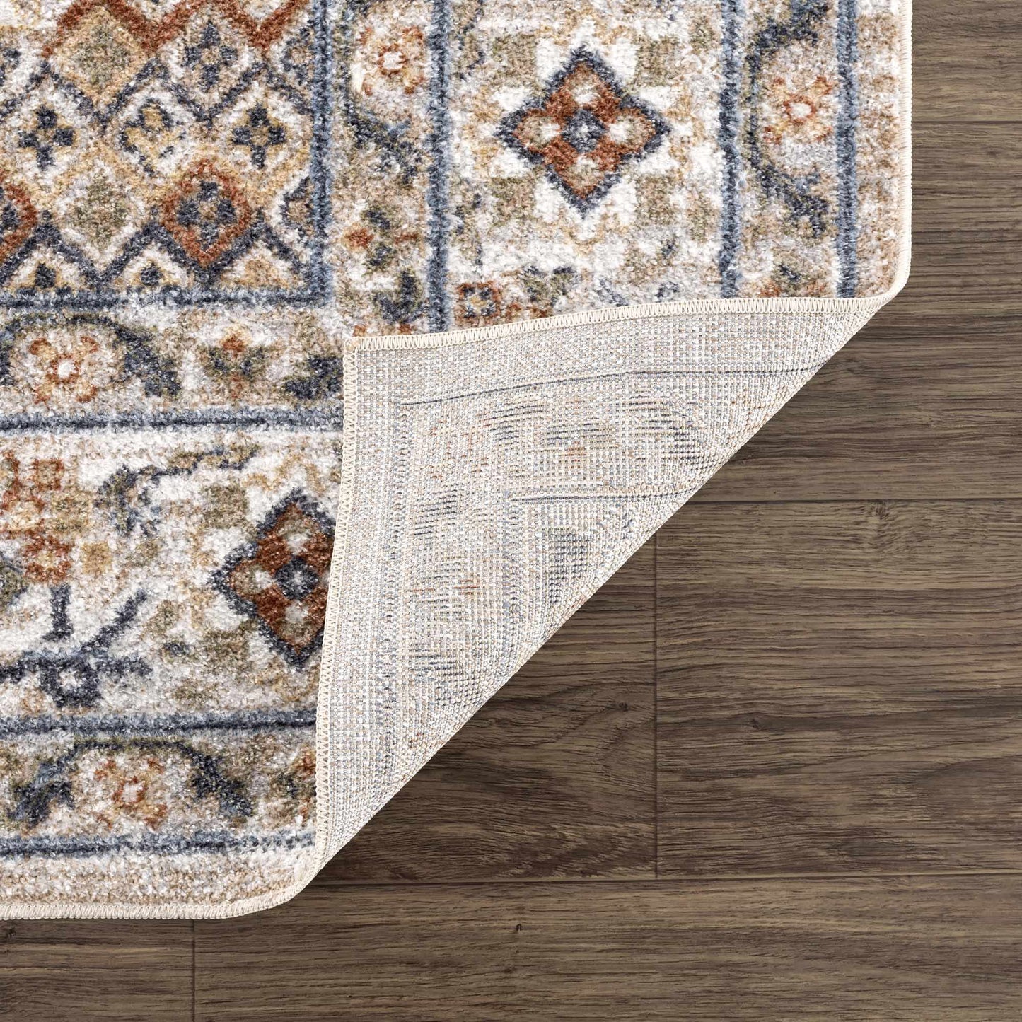 Washable Flat Pile Area Rug - Stylish Easy to Clean