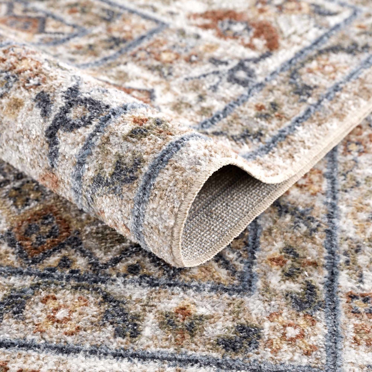 Washable Flat Pile Area Rug - Stylish Easy to Clean