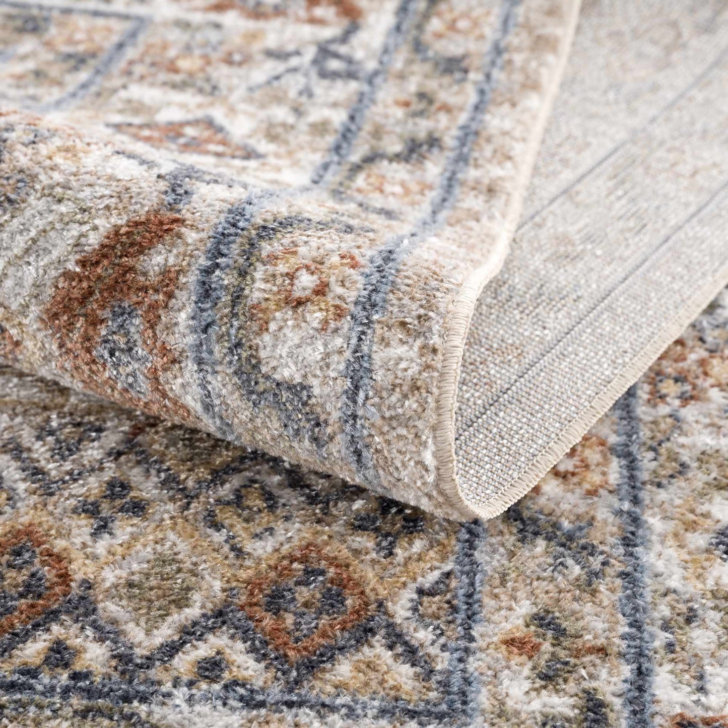 Washable Flat Pile Area Rug - Stylish Easy to Clean