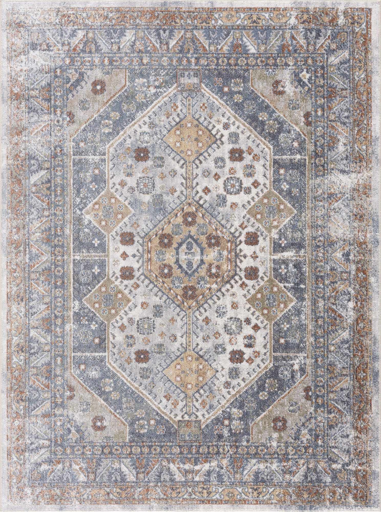 Washable Flat Pile Area Rug - Soft Durable Stylish Home Decor