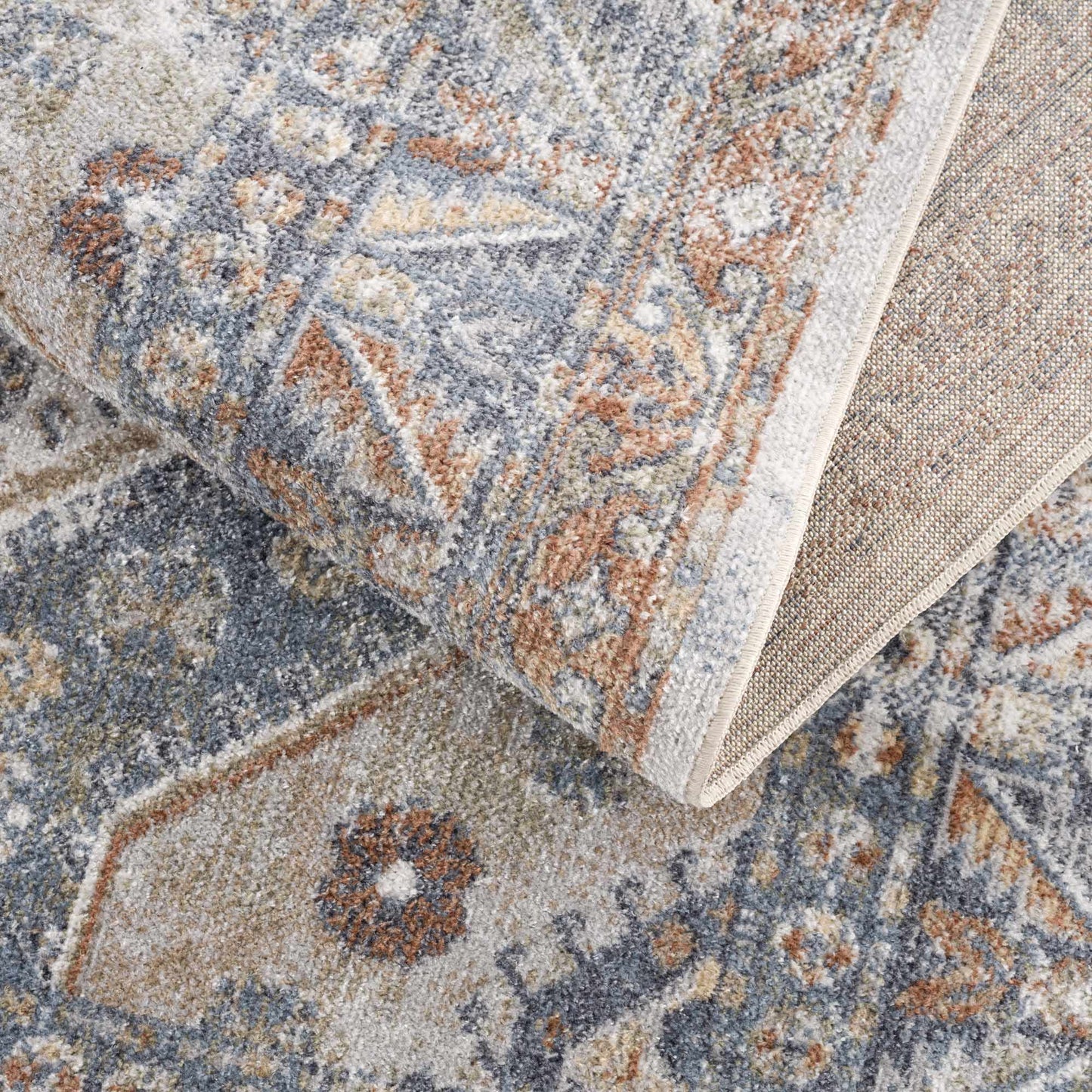 Washable Flat Pile Area Rug - Soft Durable Stylish Home Decor