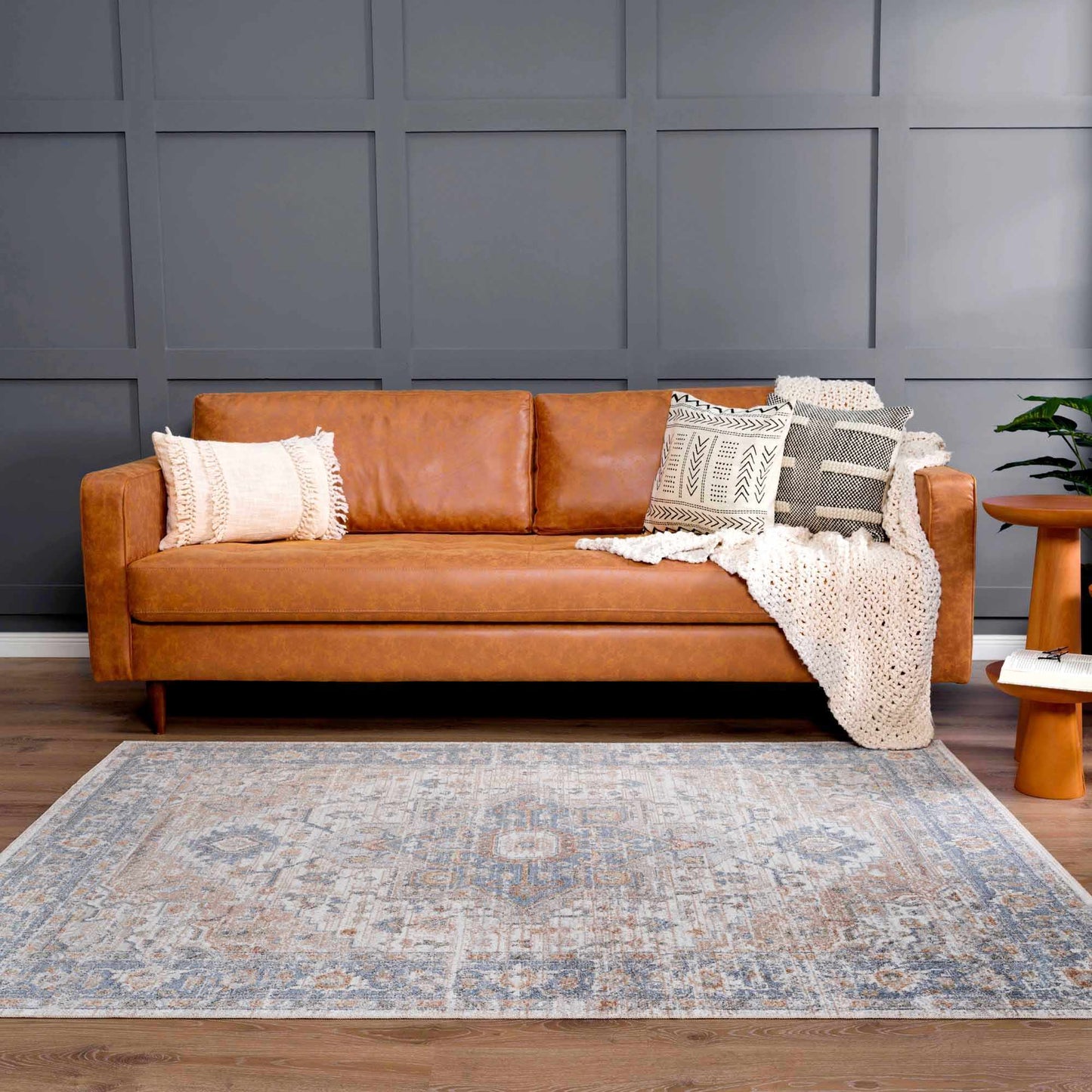 Washable Flat Pile Area Rug - Soft Durable Stylish Home Decor