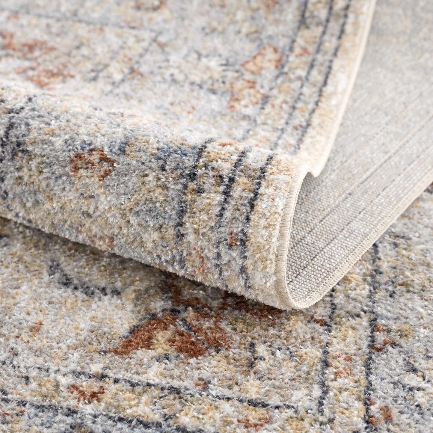 Washable Flat Pile Area Rug - Soft Durable Modern Home Decor