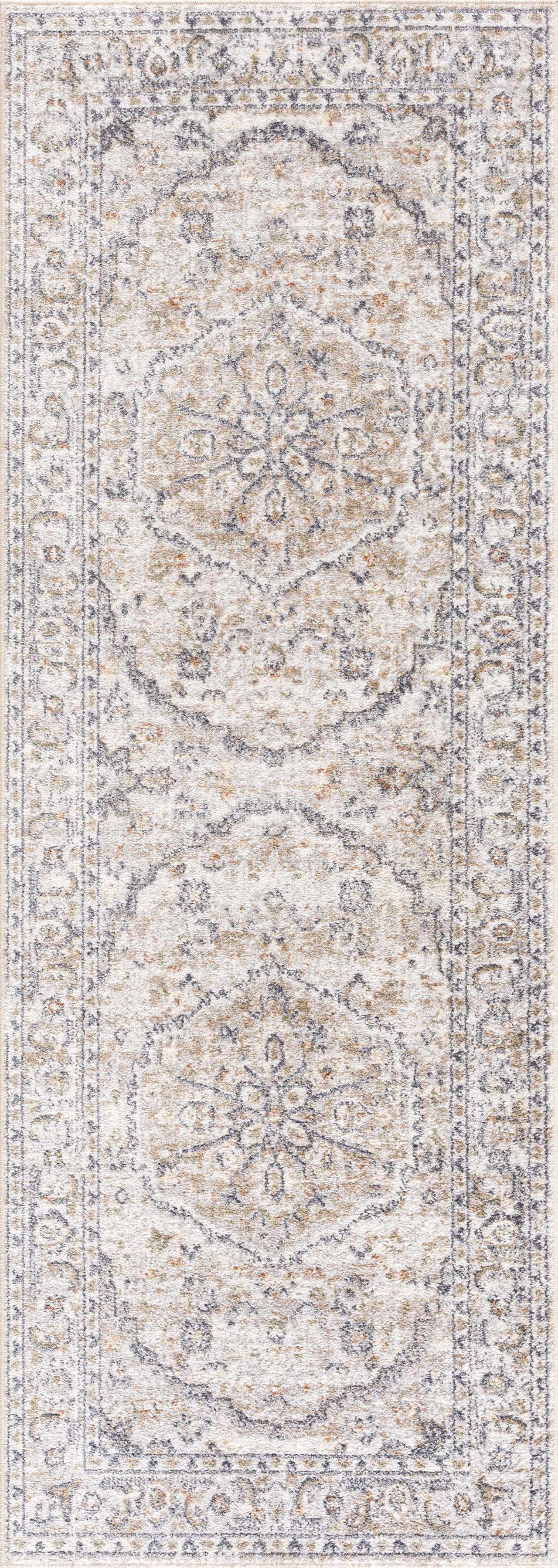 Washable Cream Flat Pile Rug - Soft Stylish Area Rug for Home Decor