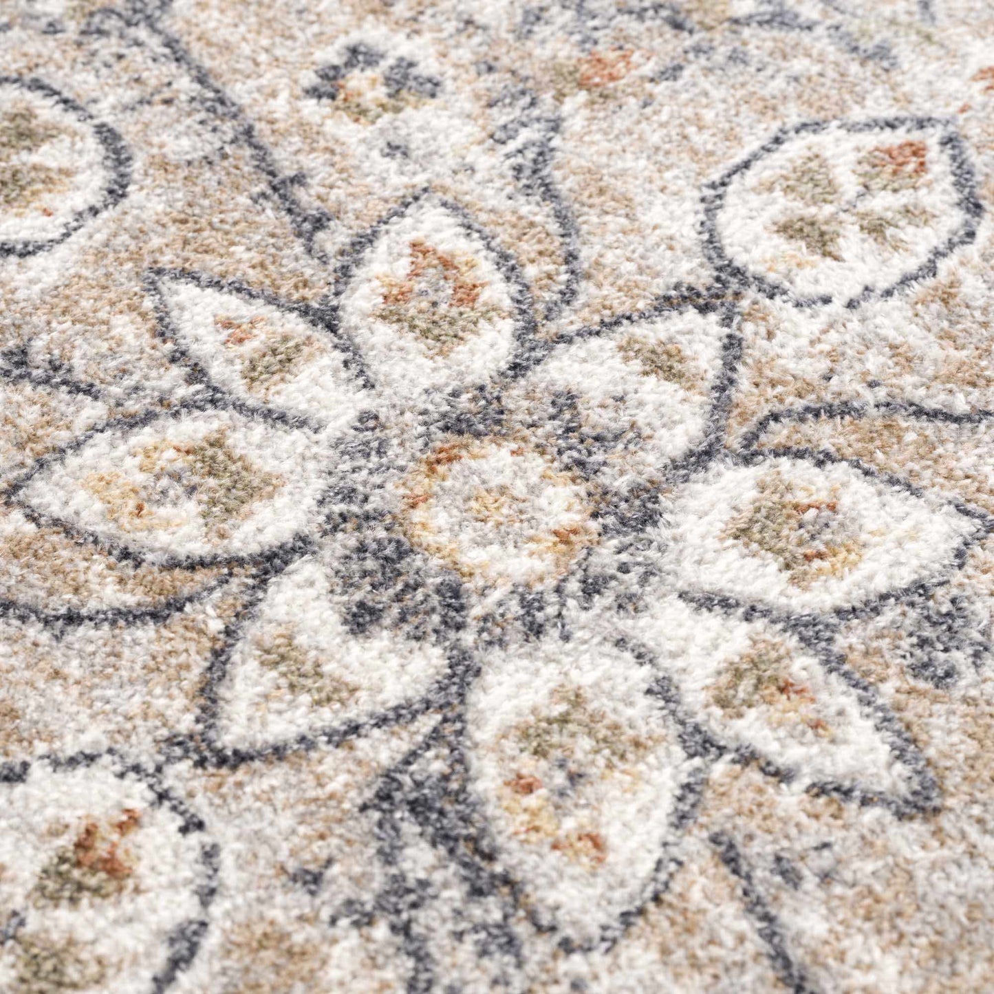 Washable Cream Flat Pile Rug - Soft Stylish Area Rug for Home Decor