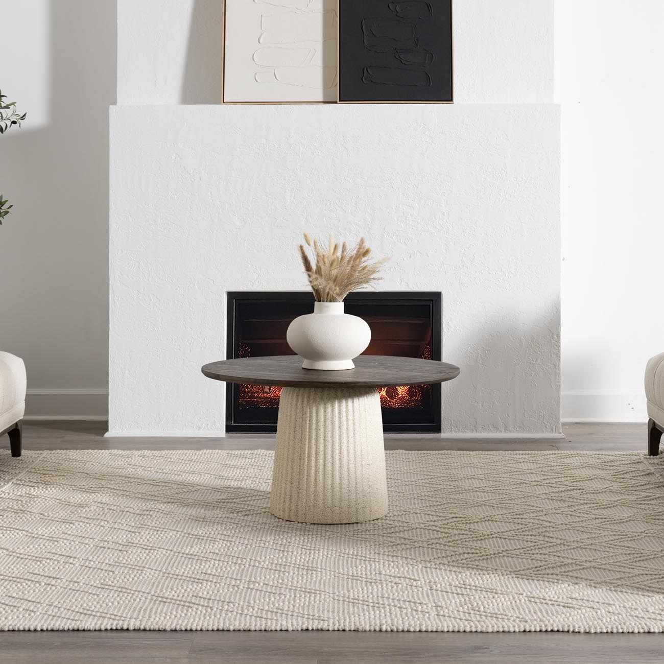 Beige Wool Rug - Ramsbury Trellis Design for Cozy Interiors