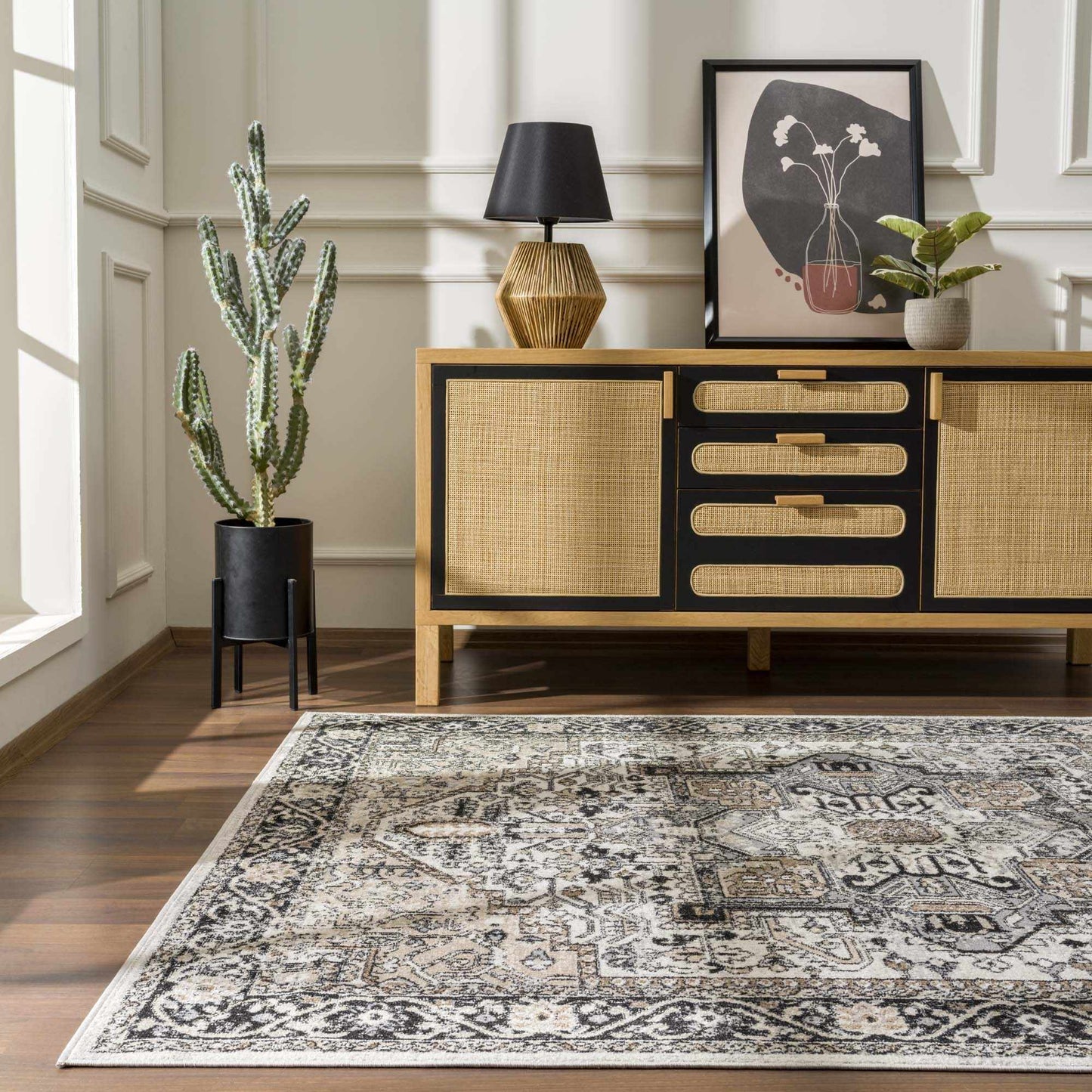 Washable Area Rug - Stylish Durable Easy Clean Rug for Any Room