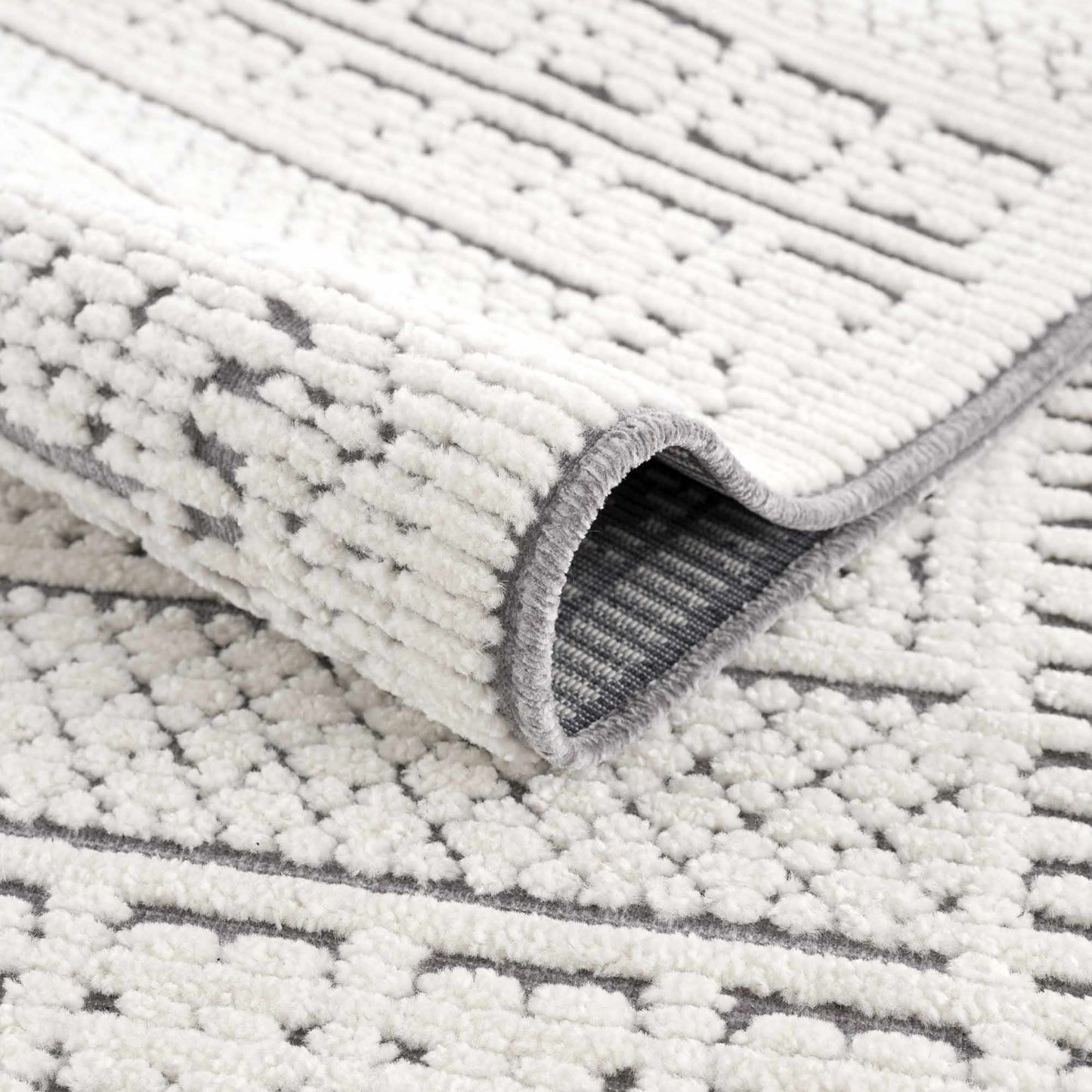 Cream Gray Washable Area Rug - Clearance Sale