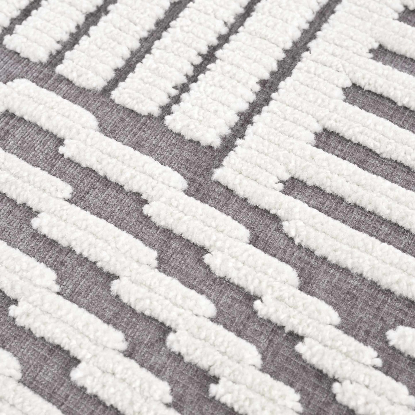 Colorful Kids Area Rug - Rainbow Washable Playroom Rug in Deron Gray