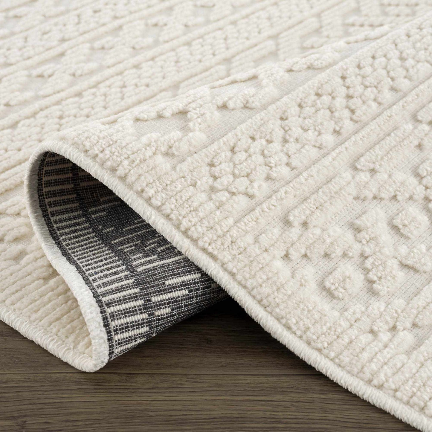3D White Washable Rug - Stylish Durable Easy to Clean