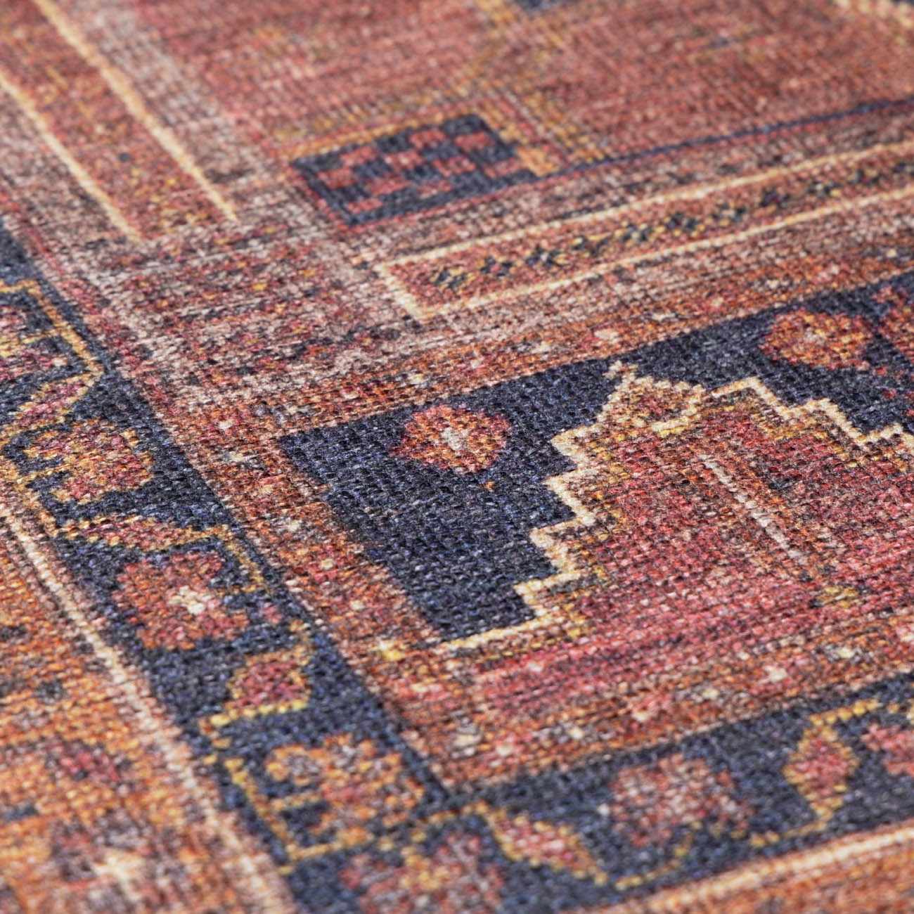 Vintage Washable Flat Pile Rug - Malamote Collection for Stylish Decor