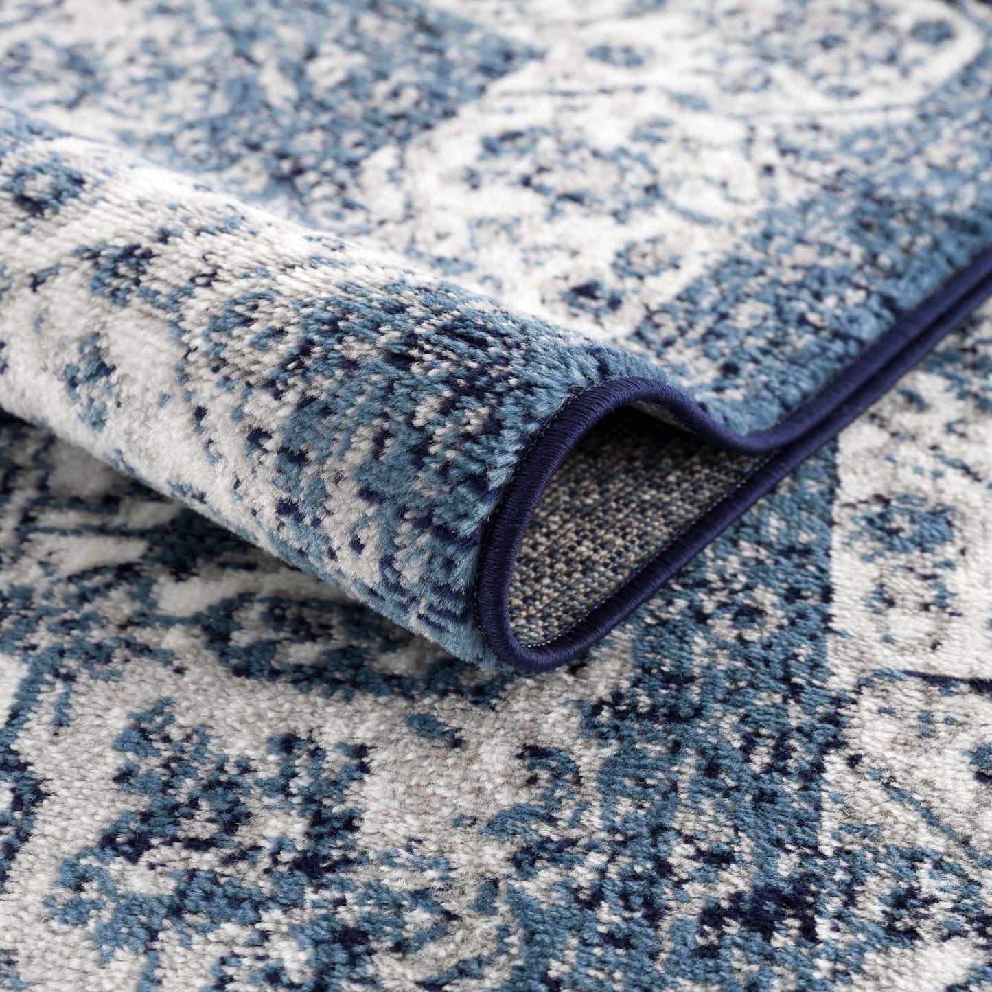 Billy Blue Medallion Area Rug - Stylish Home Decor Accent