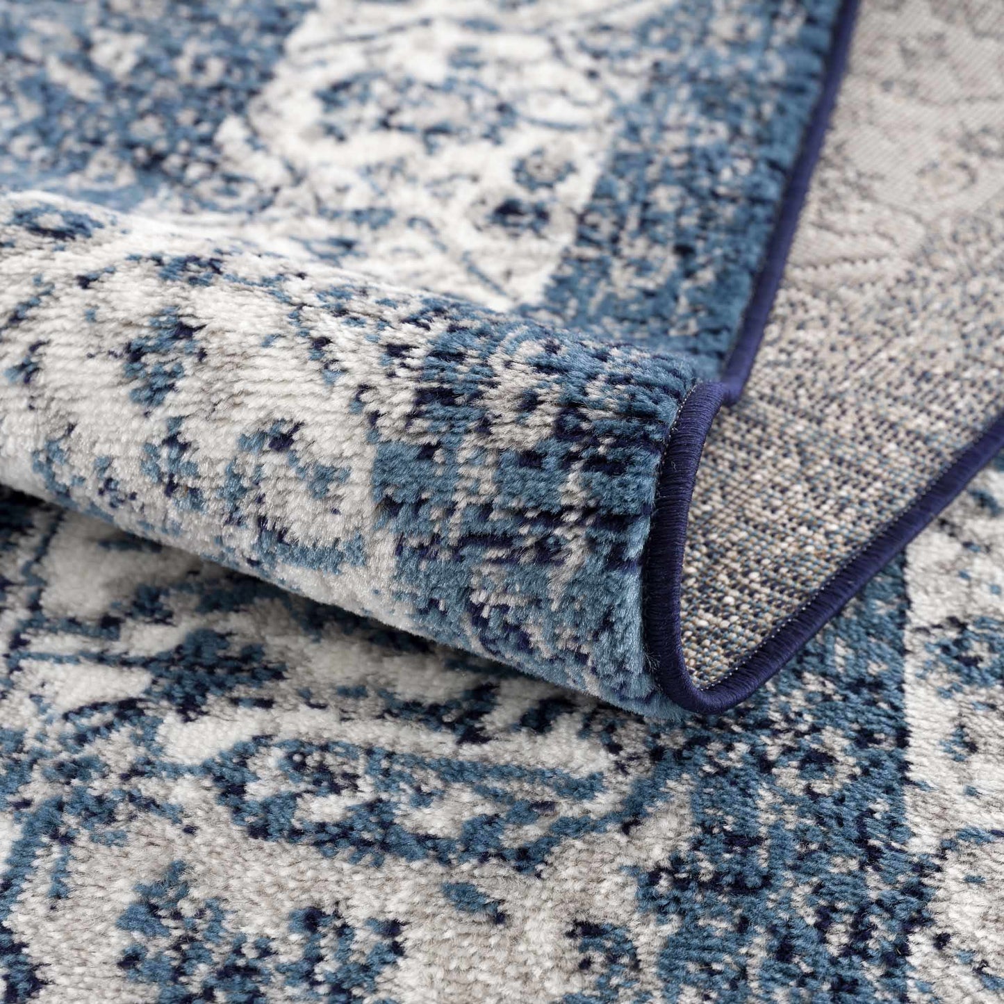 Billy Blue Medallion Area Rug - Stylish Home Decor Accent