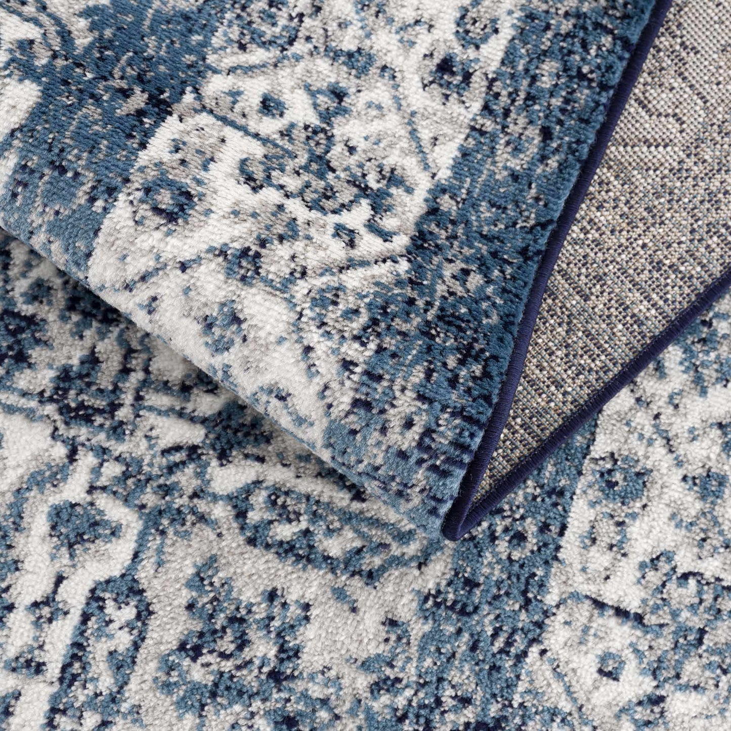Billy Blue Medallion Area Rug - Stylish Home Decor Accent