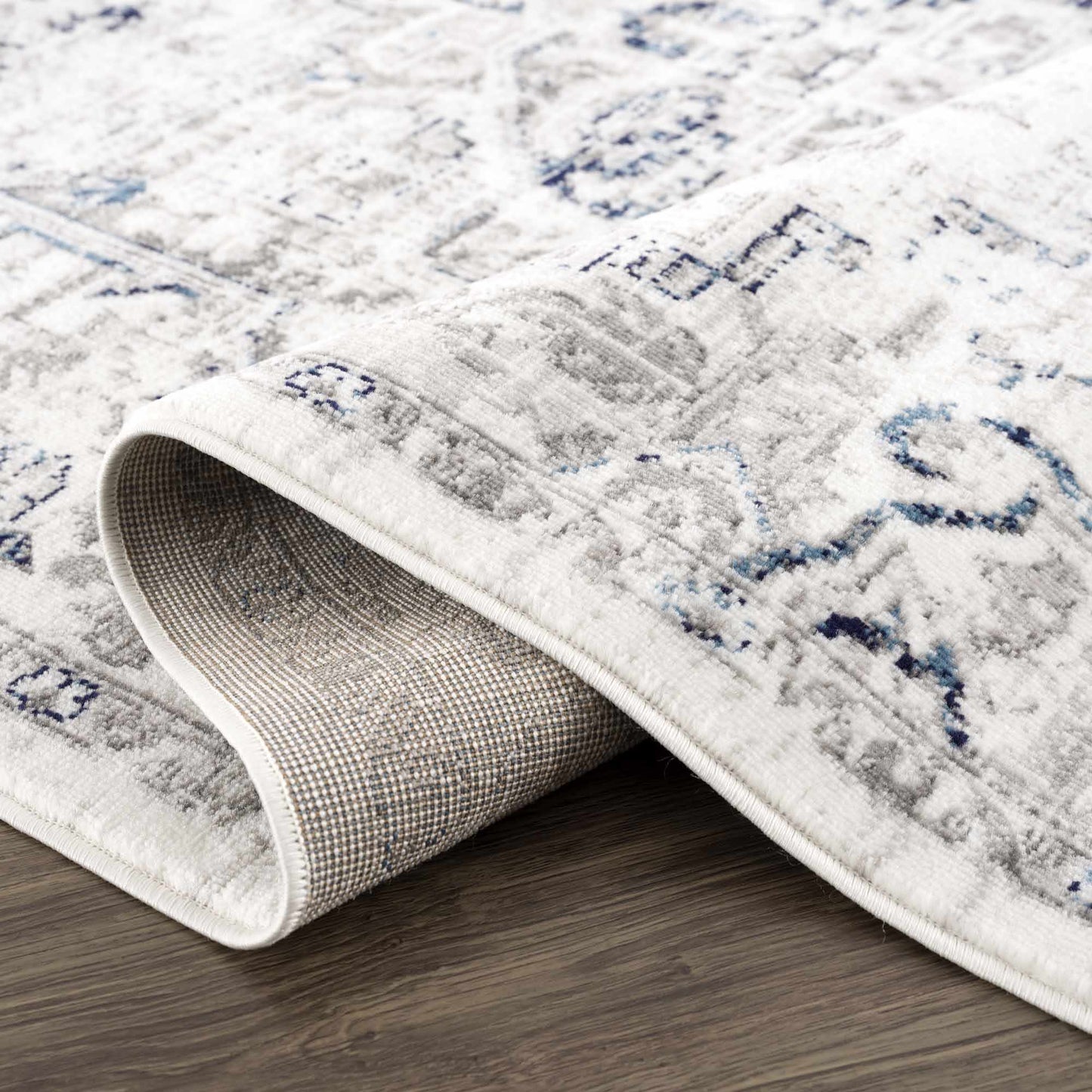 Hauteloom Buenaventura Area Rug - Cream Navy Stylish Home Décor Accent