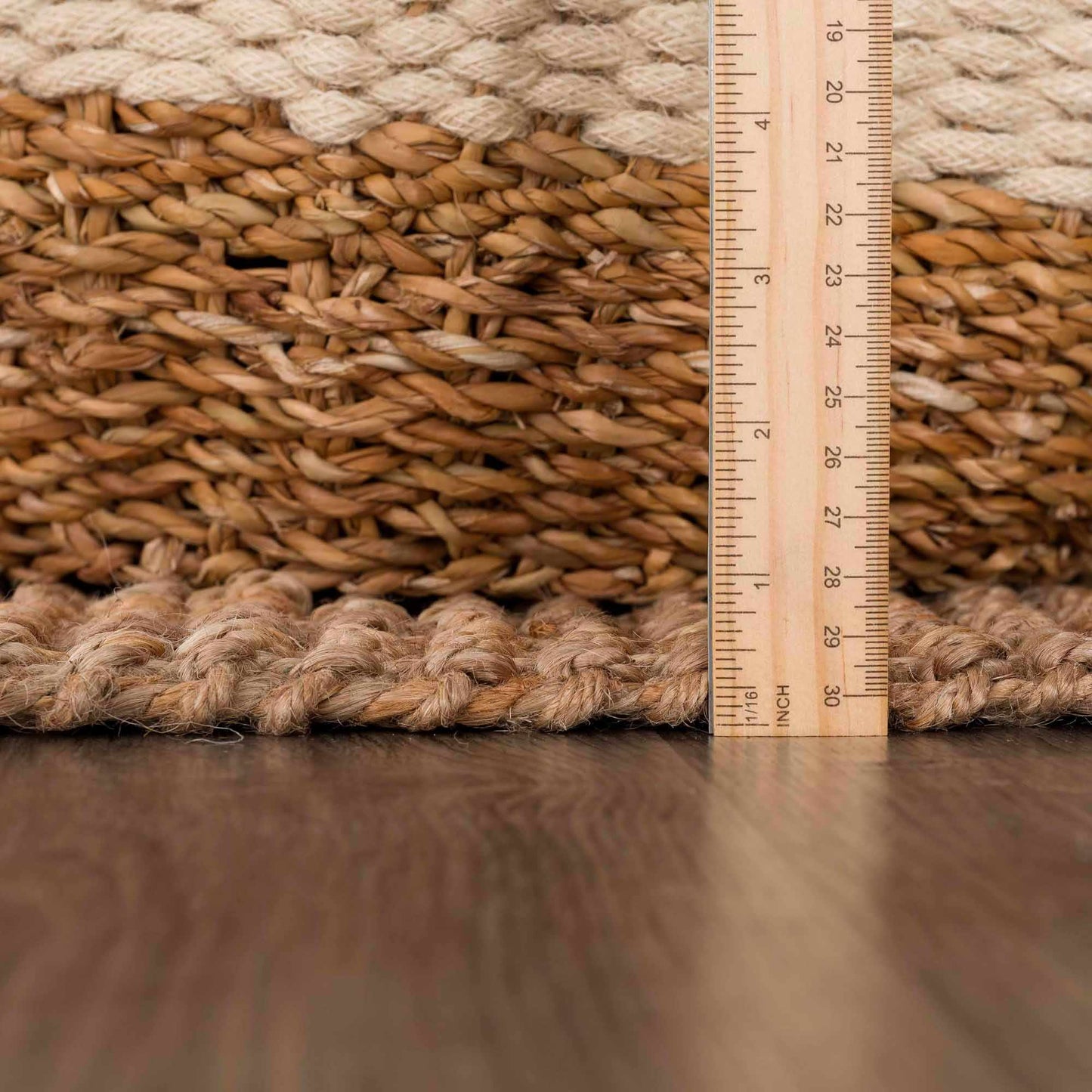 Handwoven Jute Area Rug - Eco-Friendly Natural Home Decor