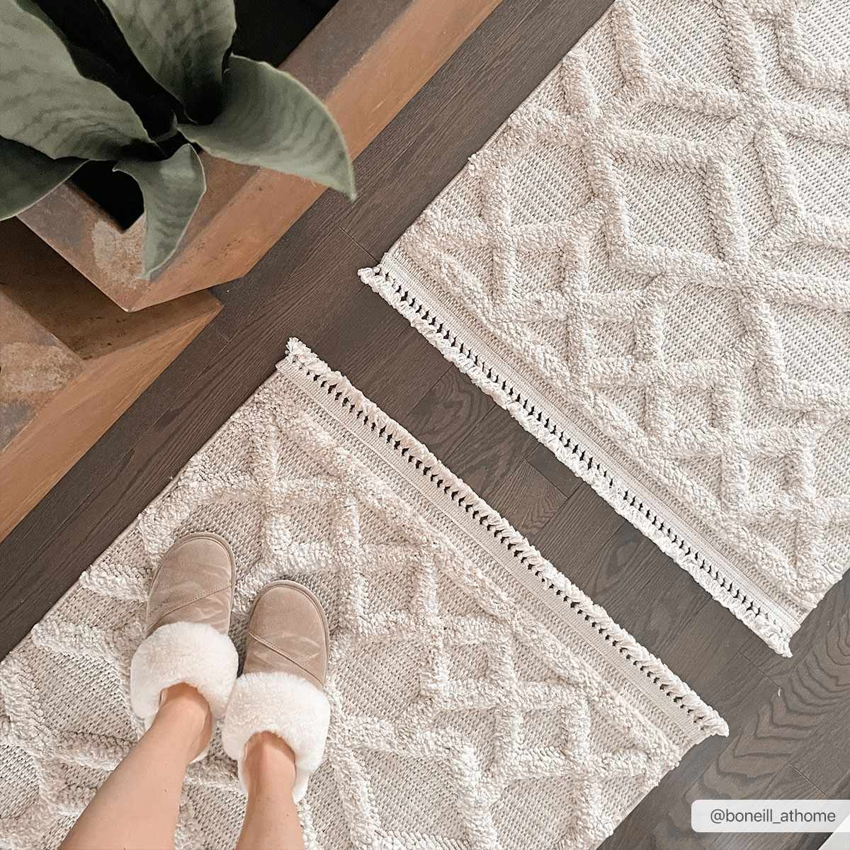 Rustic Malilinao Area Rug - Cozy Farmhouse Living Room or Bedroom Decor