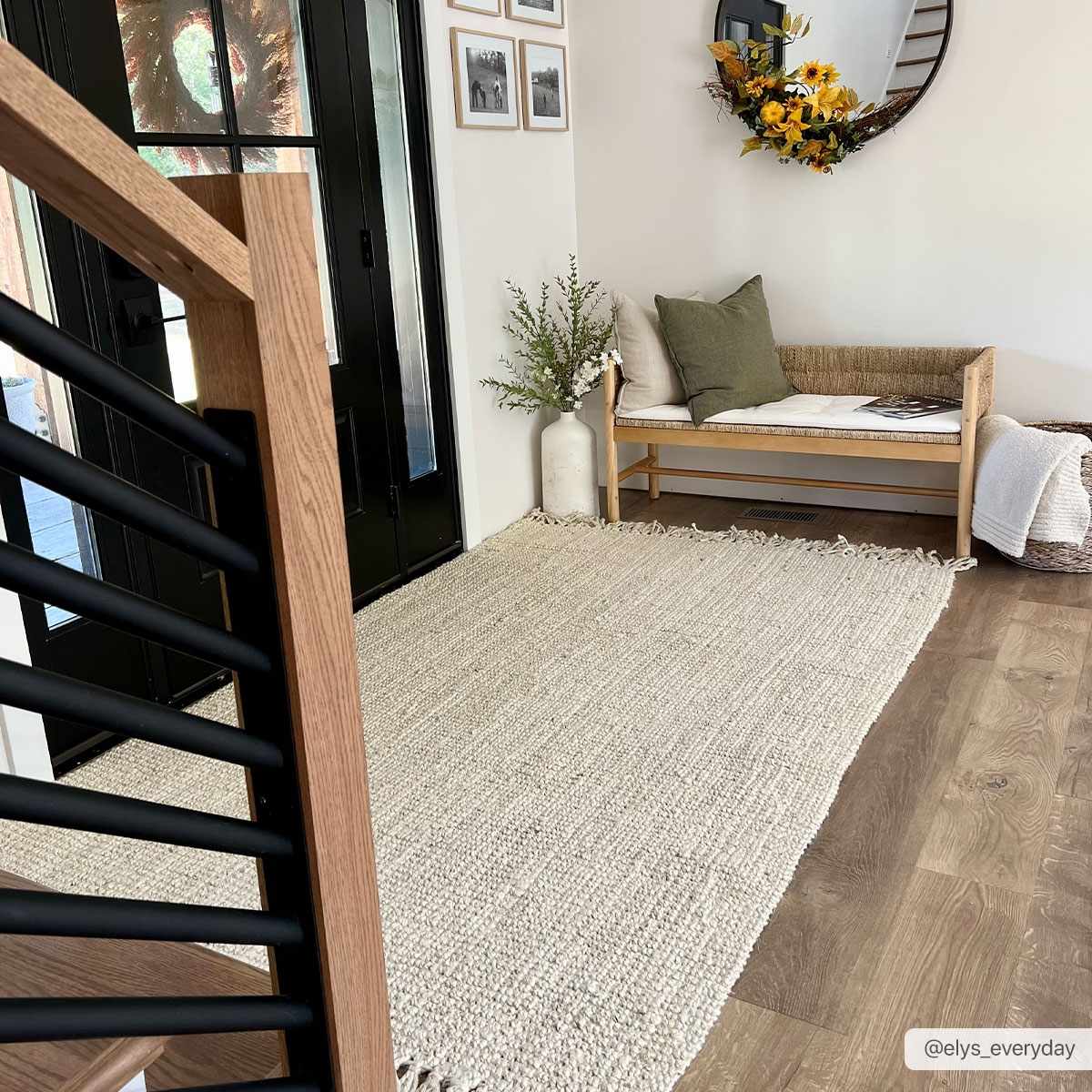 Bleached Jute Area Rug - Eco-Friendly Stylish Home Decor