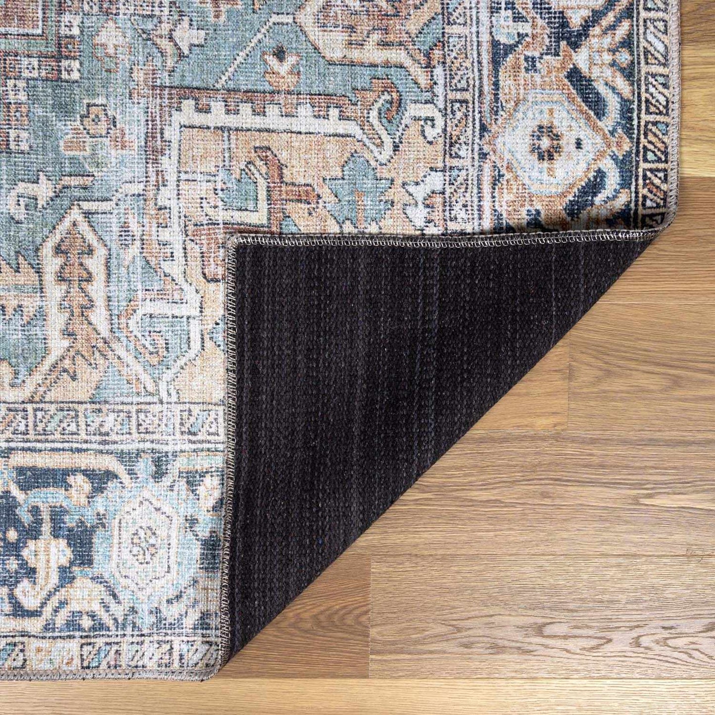 Washable Green Tumble Dry Rug - Soft and Durable