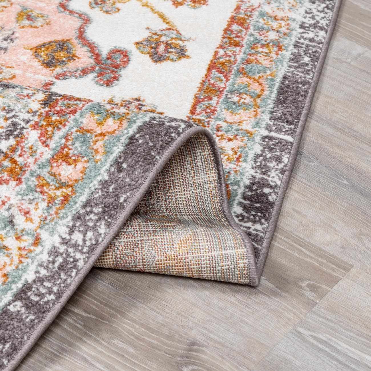 Floral Medallion Area Rug - Elegant Living Room Bedroom Decor