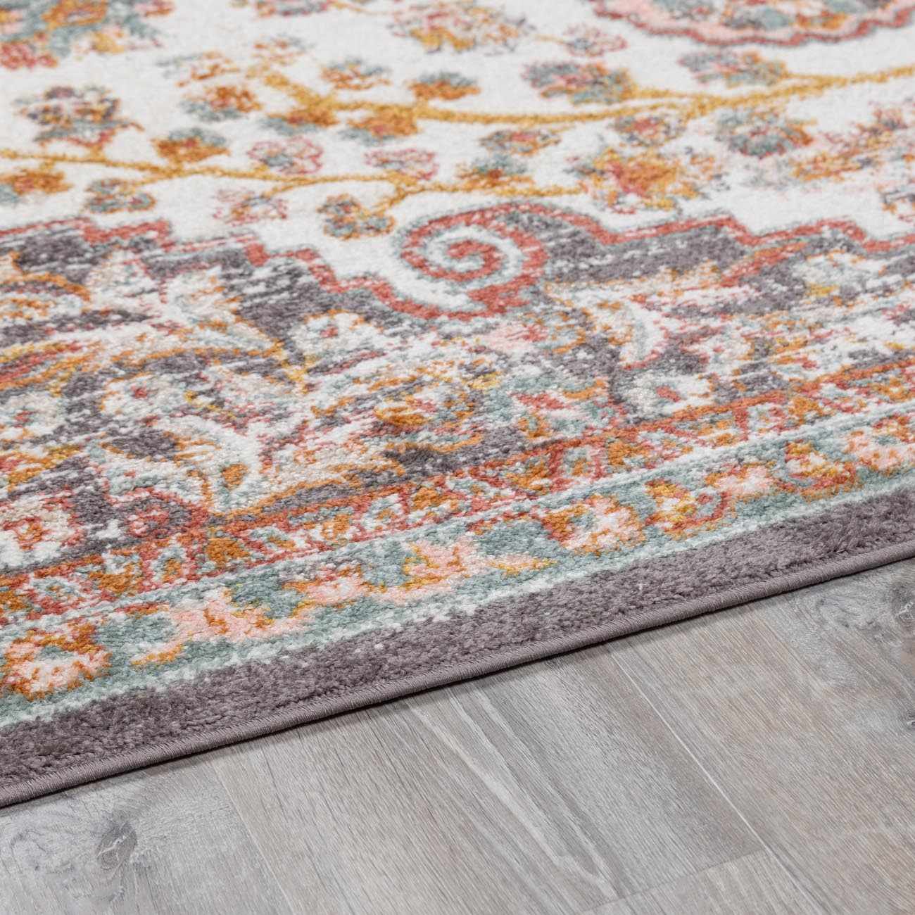 Floral Medallion Area Rug - Elegant Living Room Bedroom Decor