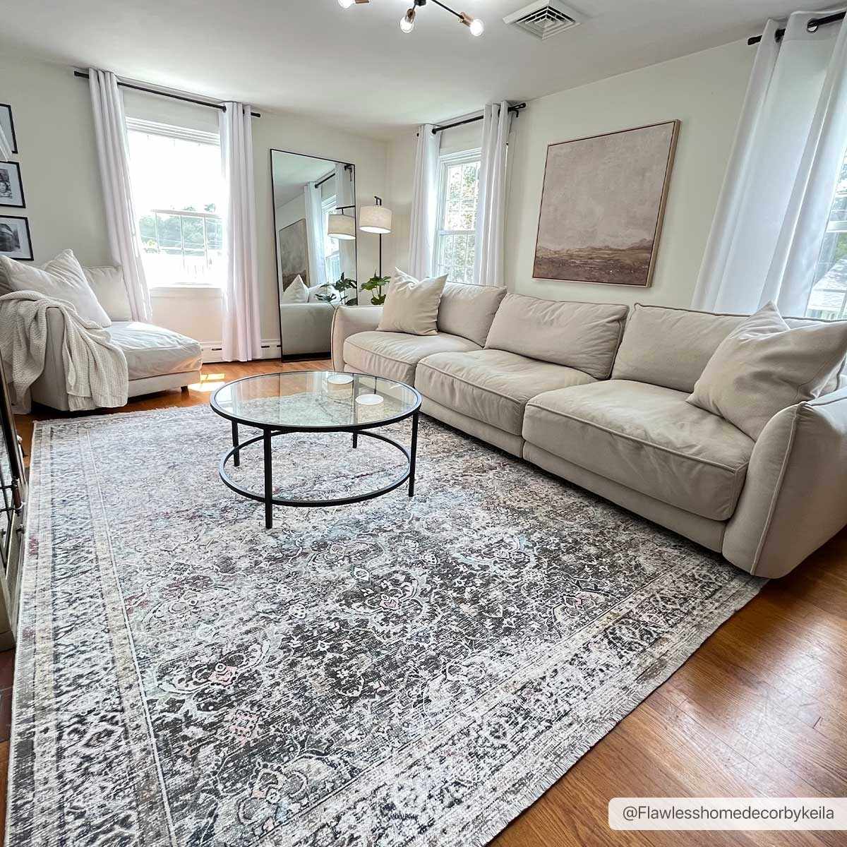 Olive Area Rug - Washable Soft Stylish Home Decor