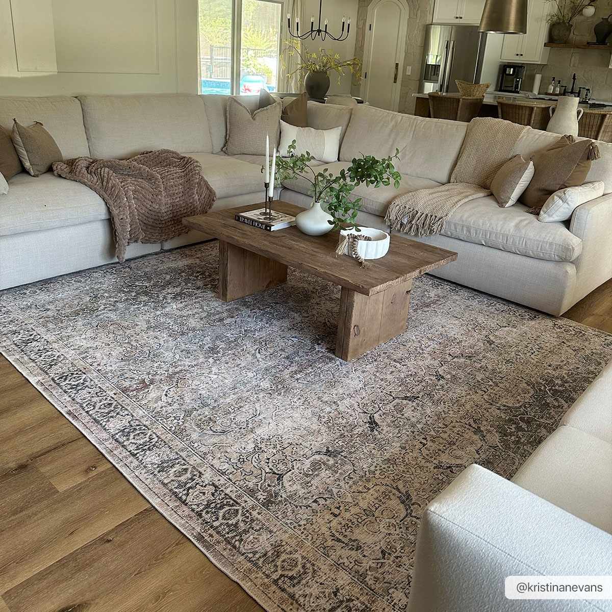 Olive Area Rug - Washable Soft Stylish Home Decor