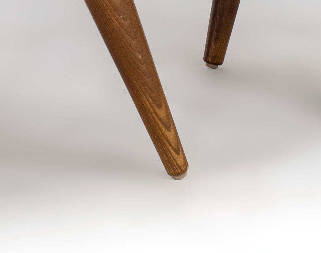 Close-up of wooden drumsticks on a white background