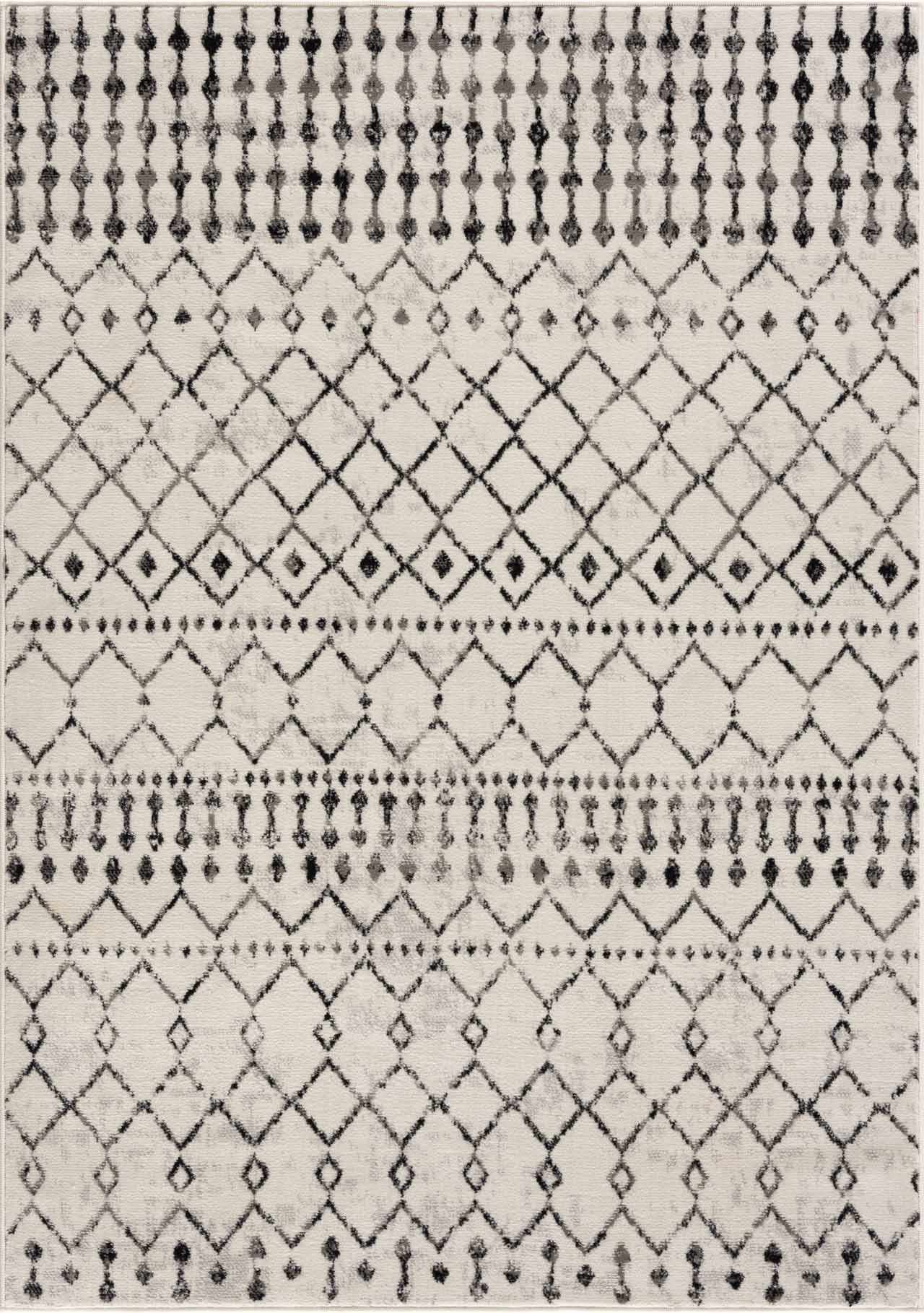 Scandinavian Moroccan Trellis Area Rug - Stylish Geometric Design for Modern Homes