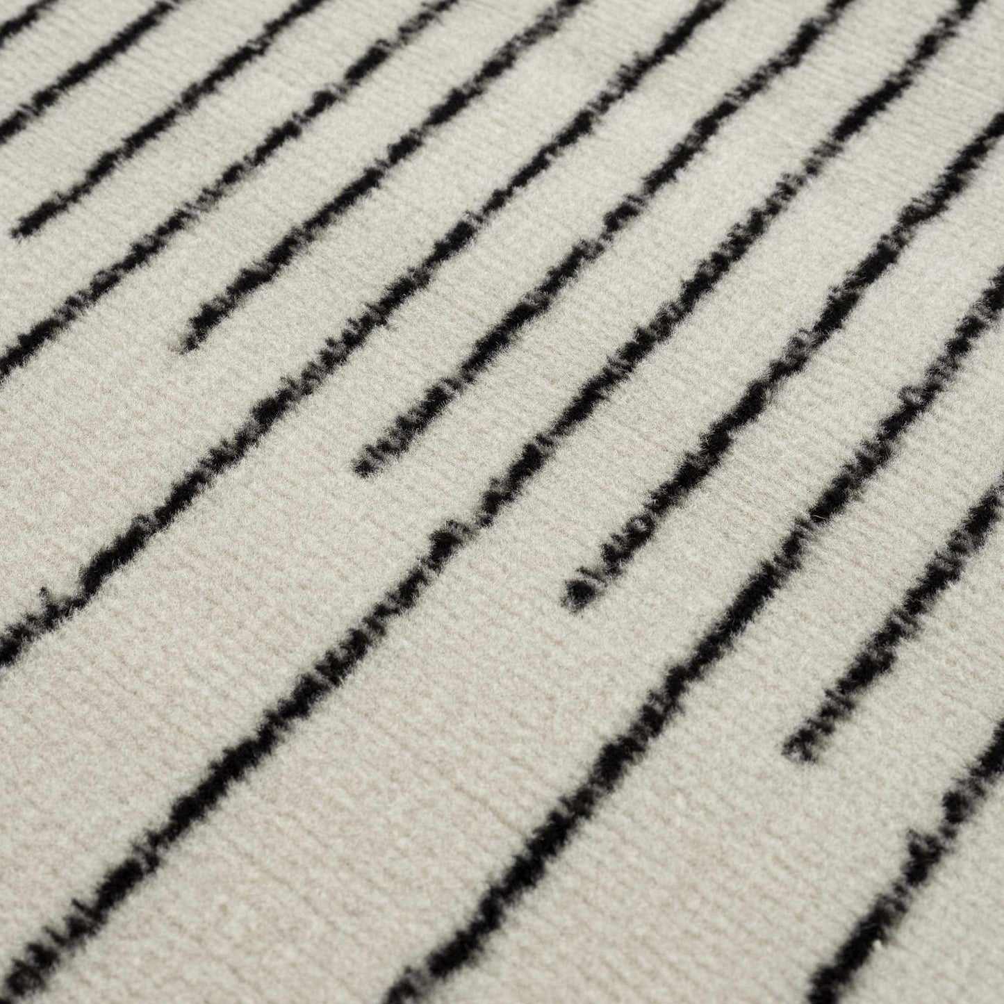 Angus Black White Geometric Area Rug - Modern Home Décor