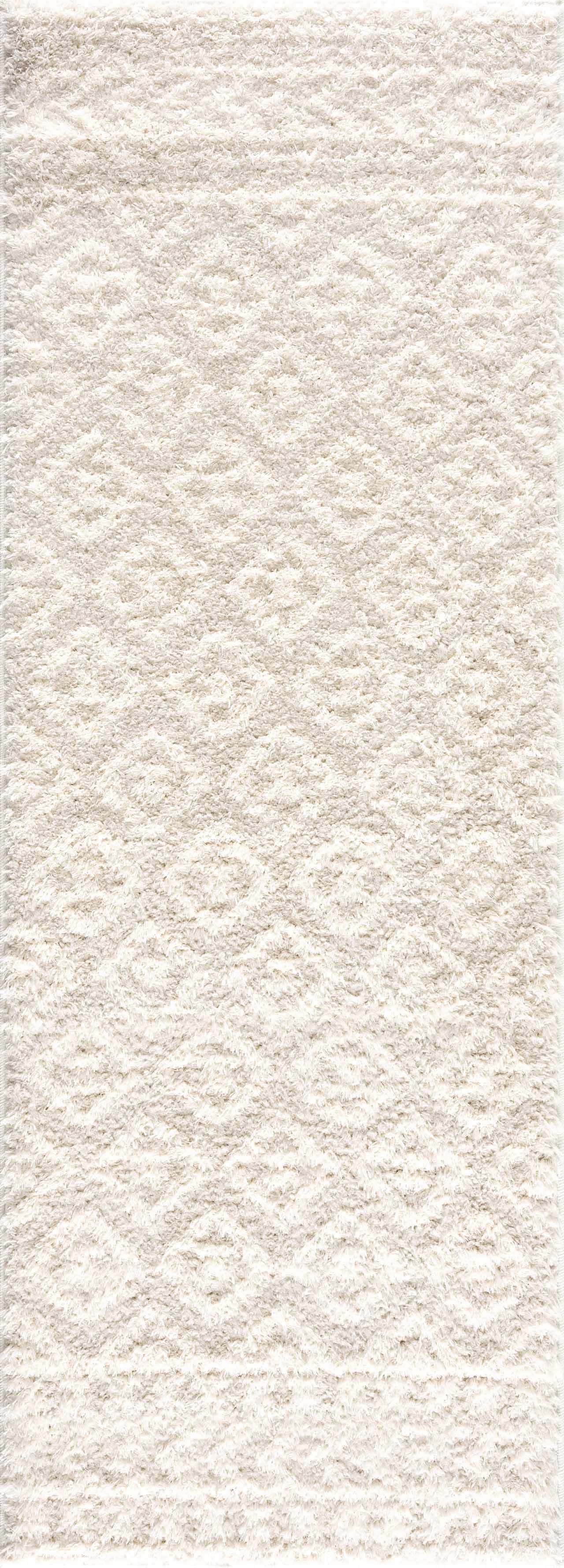Plush Cream Diamond Area Rug - Cozy Home Decor Rug