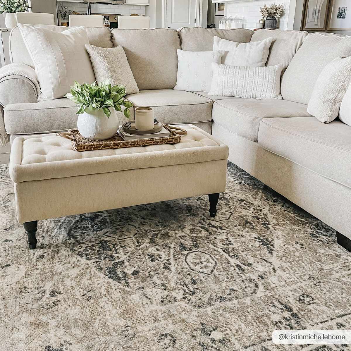 Washable Blue Flat Pile Rug - Stylish Durable Home Decor
