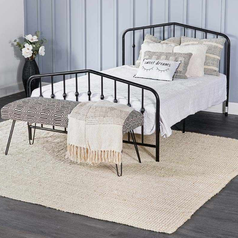 Eco-Friendly Jute Area Rug - Textured Cream Design for Stylish Home Décor