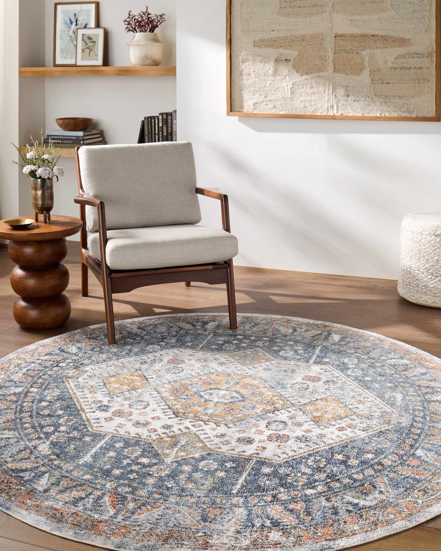 Washable Flat Pile Area Rug - Soft Durable Stylish Home Decor