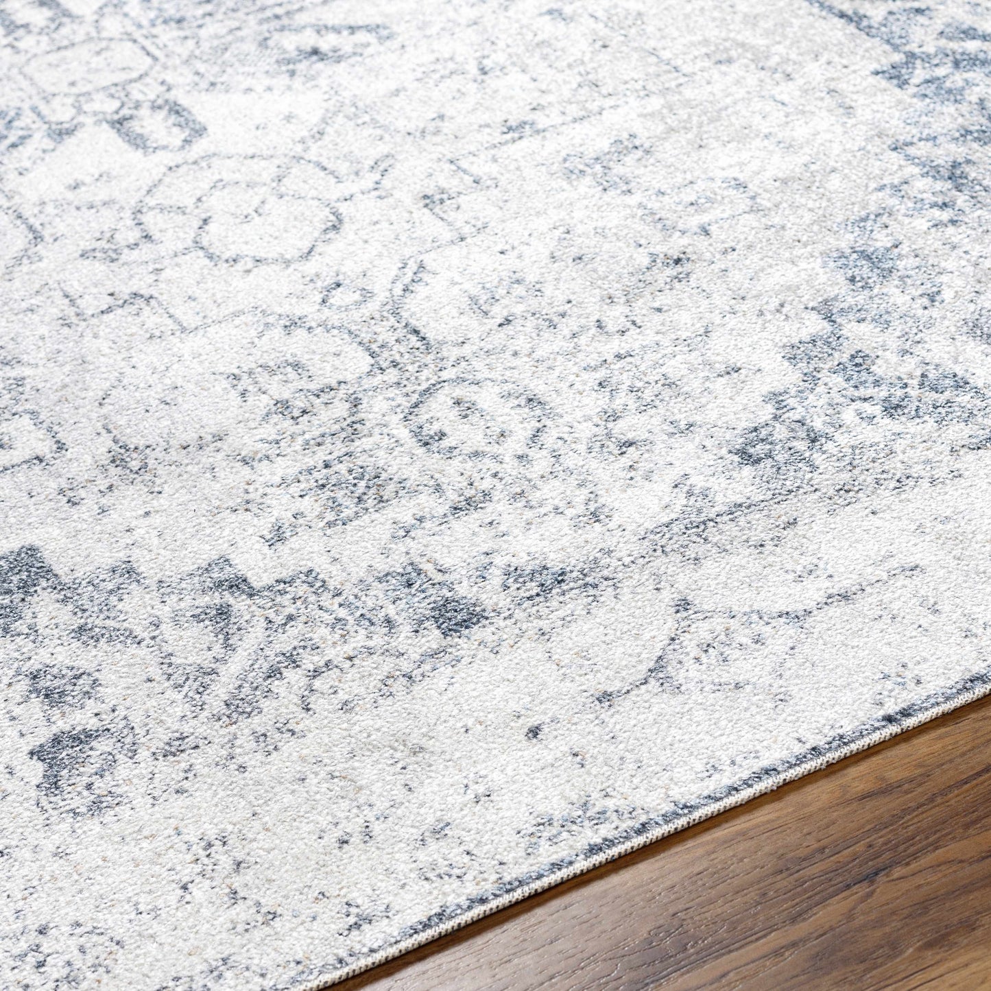 Ivory Washable Flat Pile Rug - Hera Collection for Modern Decor