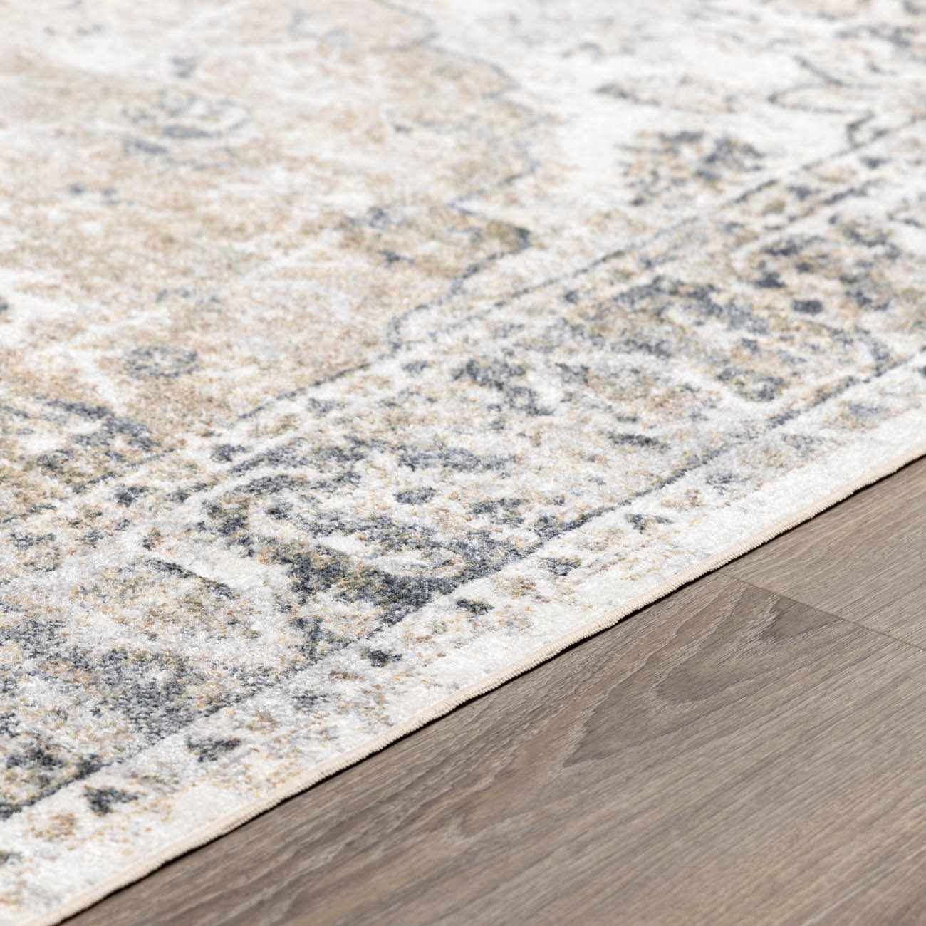 Beige Washable Flat Pile Rug - Stylish Home Décor