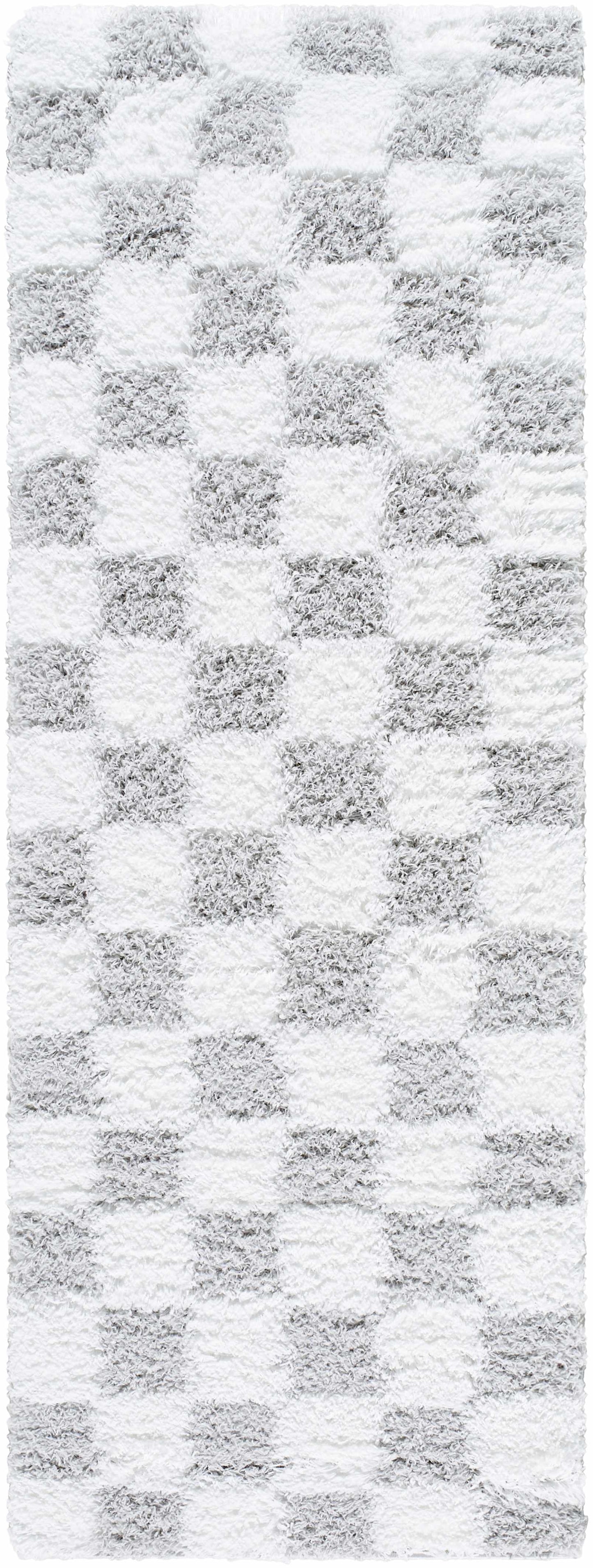 Gray Checkered Area Rug - Modern Stylish Home Decor