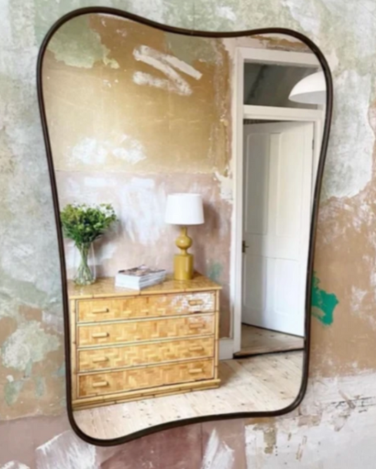 Curved Brass Mirror - Custom Mirror