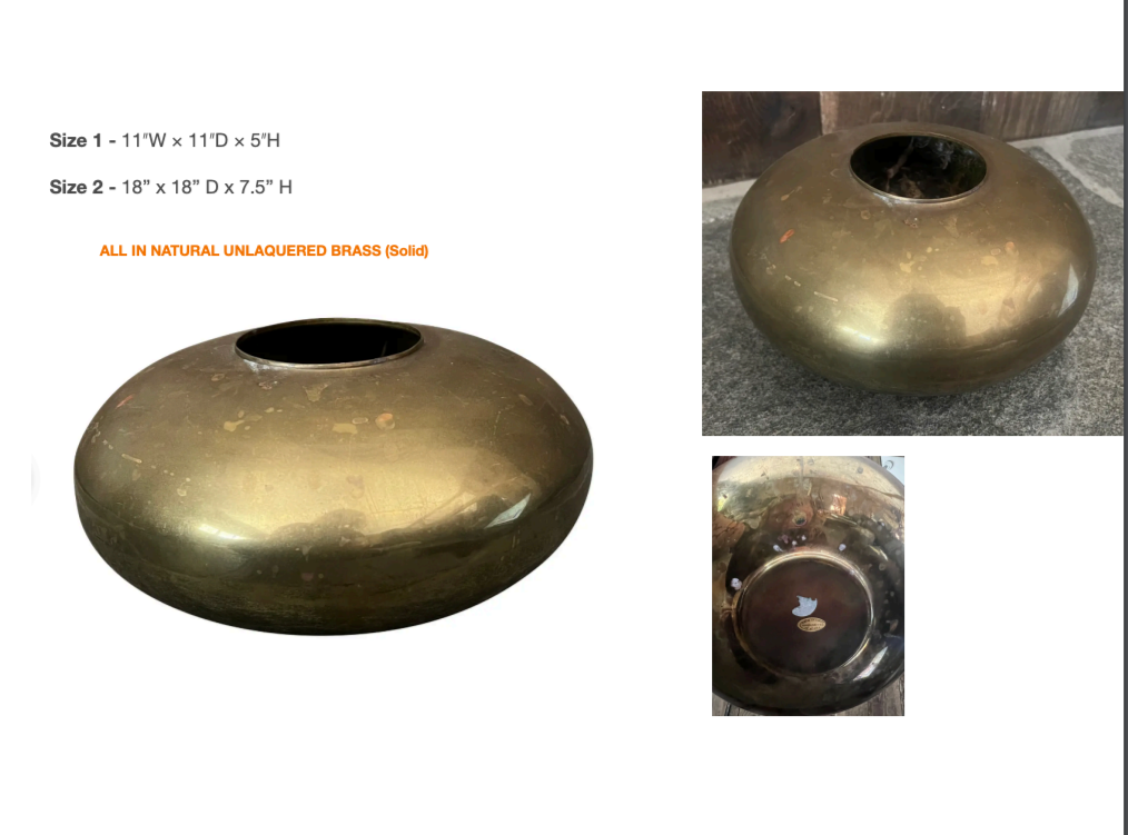 Custom Decorative Brass Bowls Order