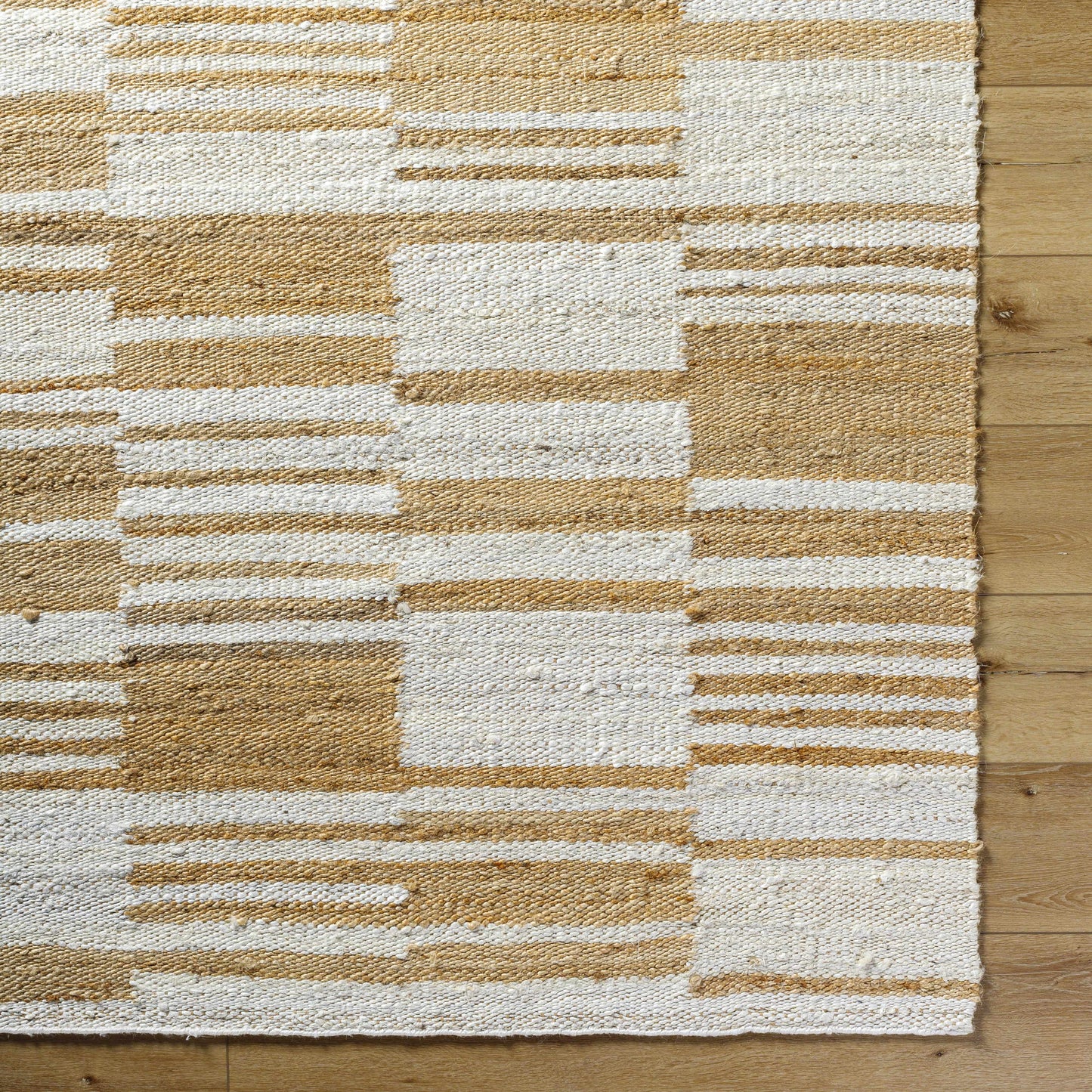 Thyra Jute Rug - Natural Fiber Area Rug with Stripes for Modern Homes
