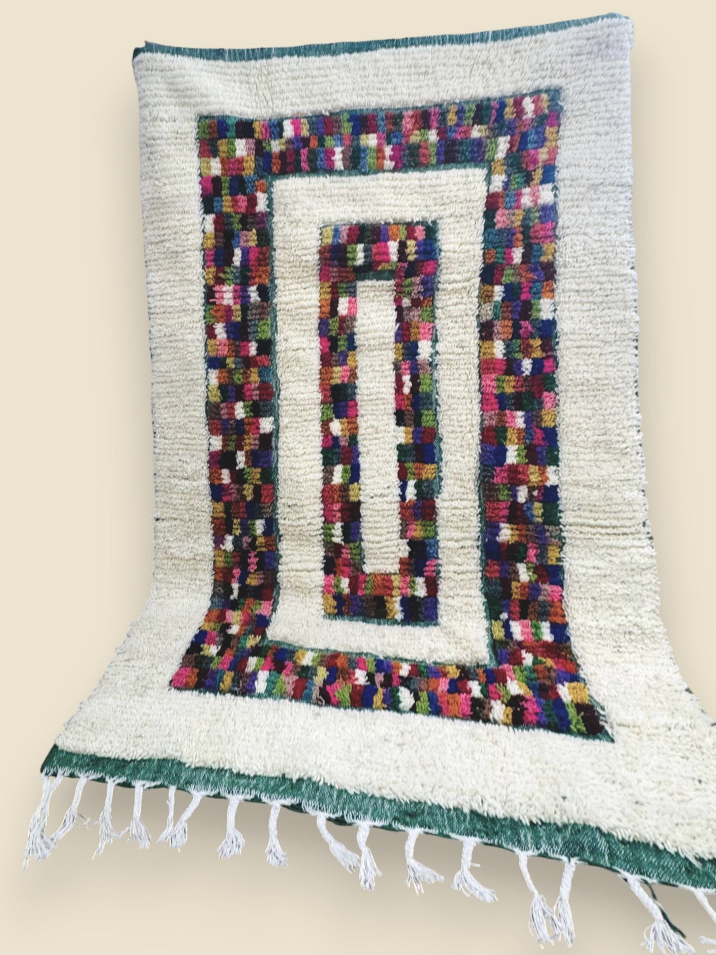 Moroccan Beni Ourain Rug – Tudert Handwoven Wool Carpet