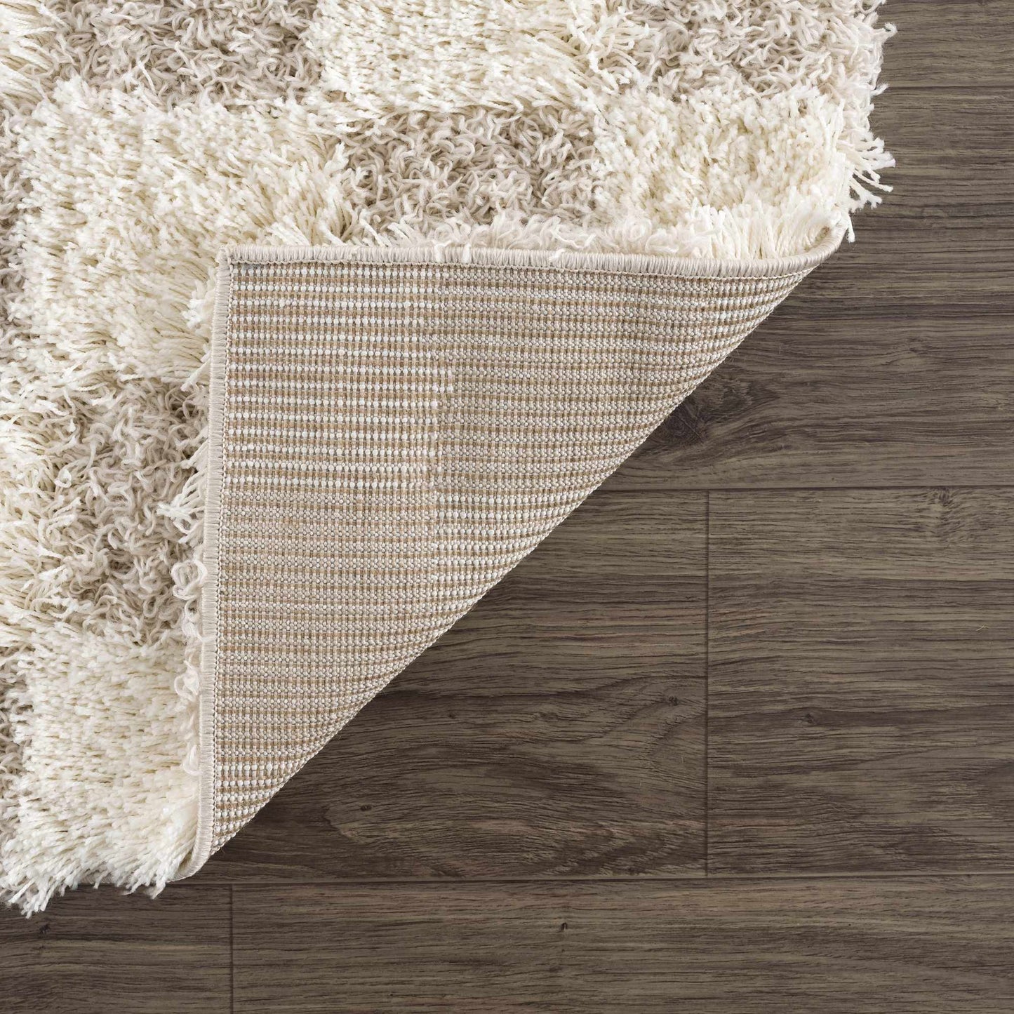 Light Brown Checkered Area Rug - Cozy Home Decor Accent