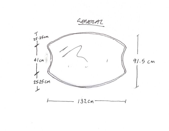 Custom order - curved Brass Mirror FP