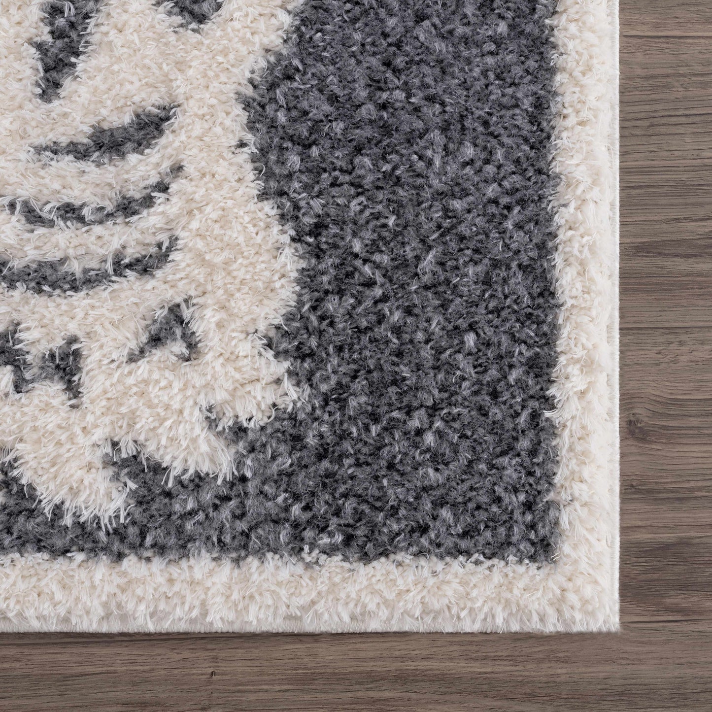 Tibetan Tiger Plush Rug - Zane Collection Charcoal Decor