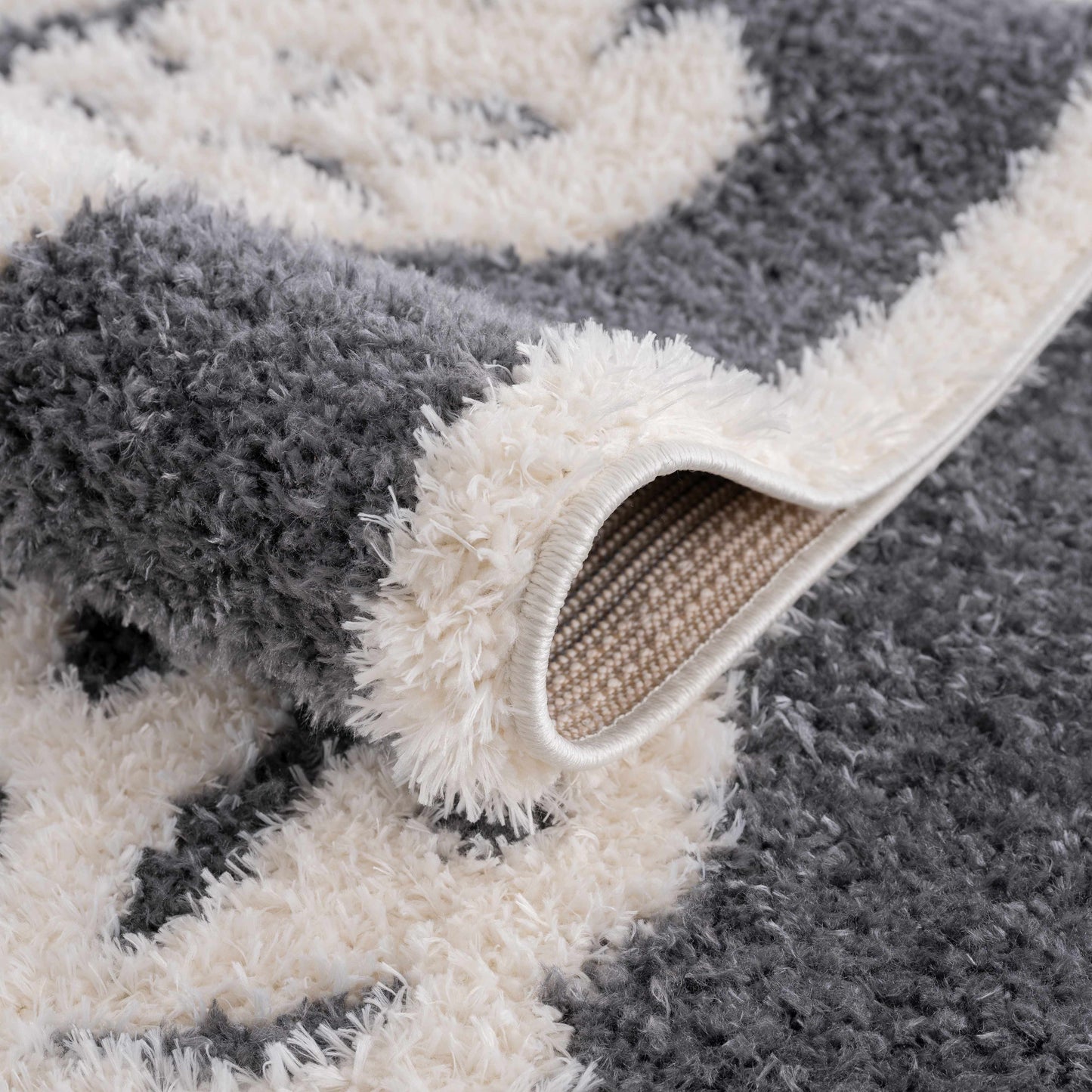 Tibetan Tiger Plush Rug - Zane Collection Charcoal Decor