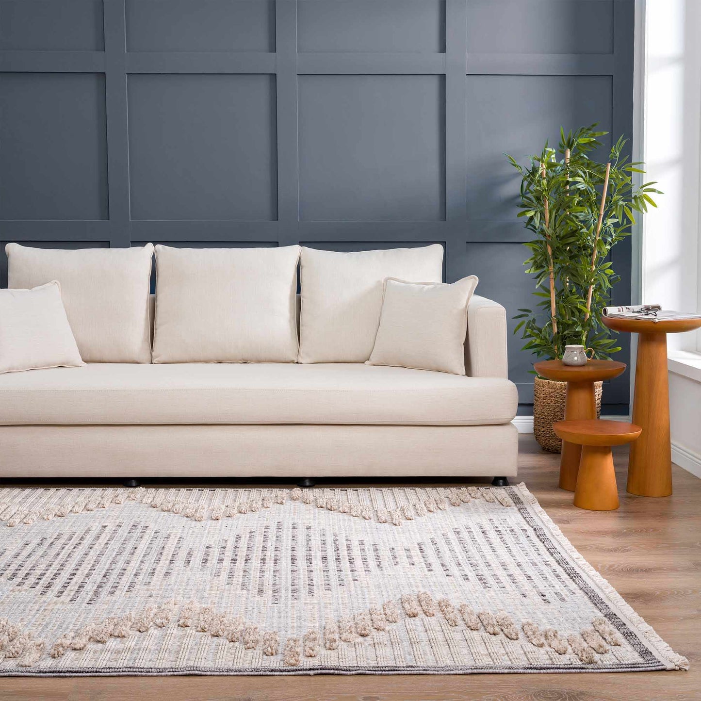 Rustic High-Low Area Rug - Maulawin Collection for Cozy Home Decor