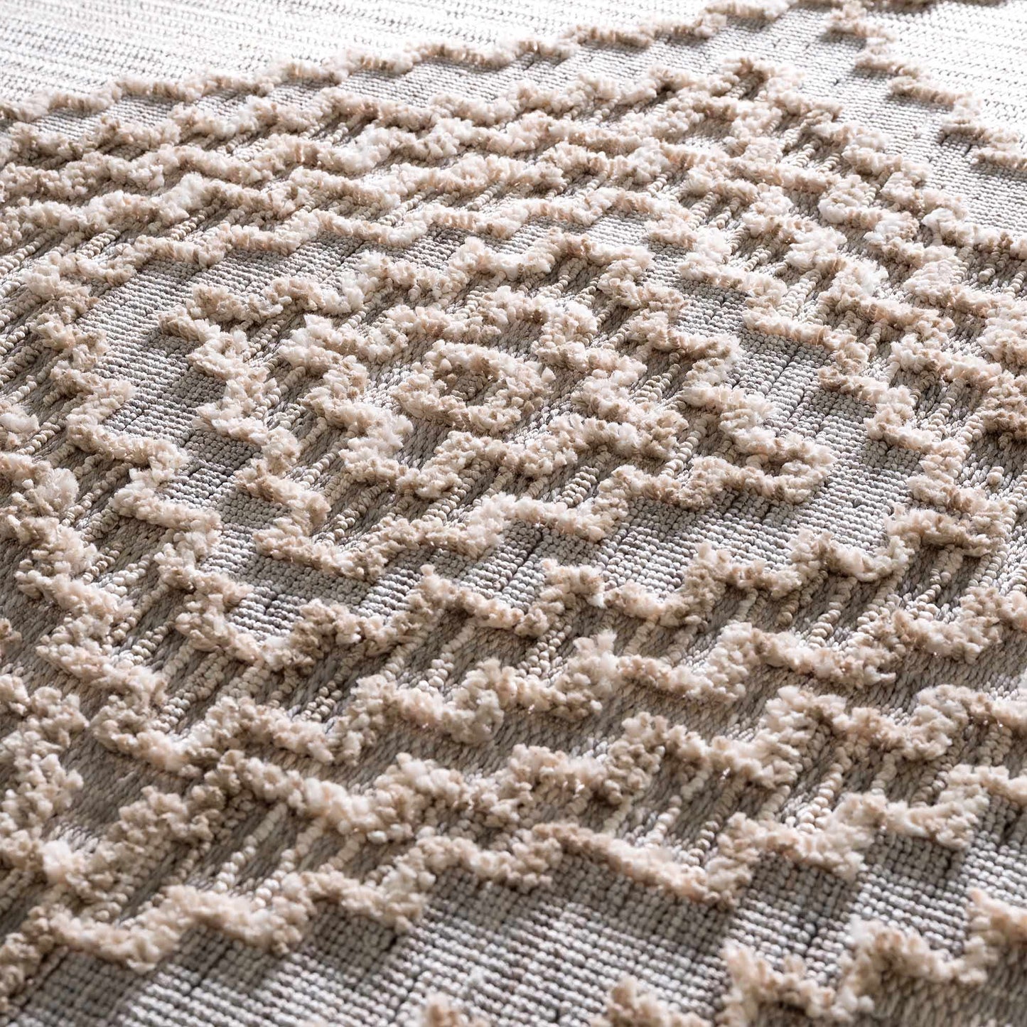 Bohemian Area Rug - High-Low Rustic Design for Cozy Home Décor