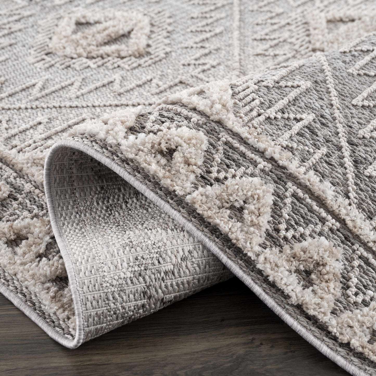 Rustic High-Low Pile Area Rug - Cozy Home Decor Accent