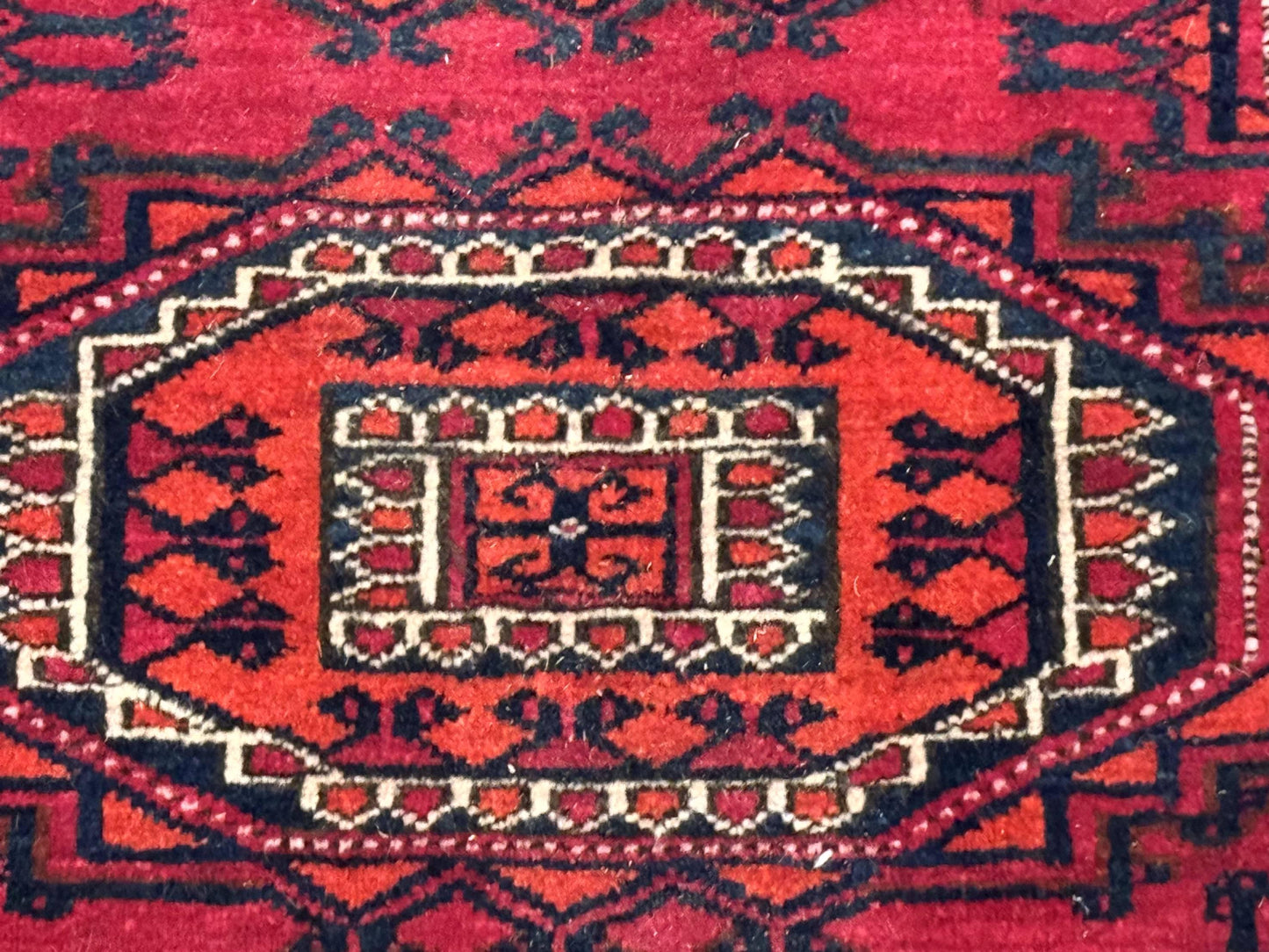 Antique Turkoman Salor Rug, Turkoman Textile, Fine 400 KPSI, Red, Persian Tribal Rug