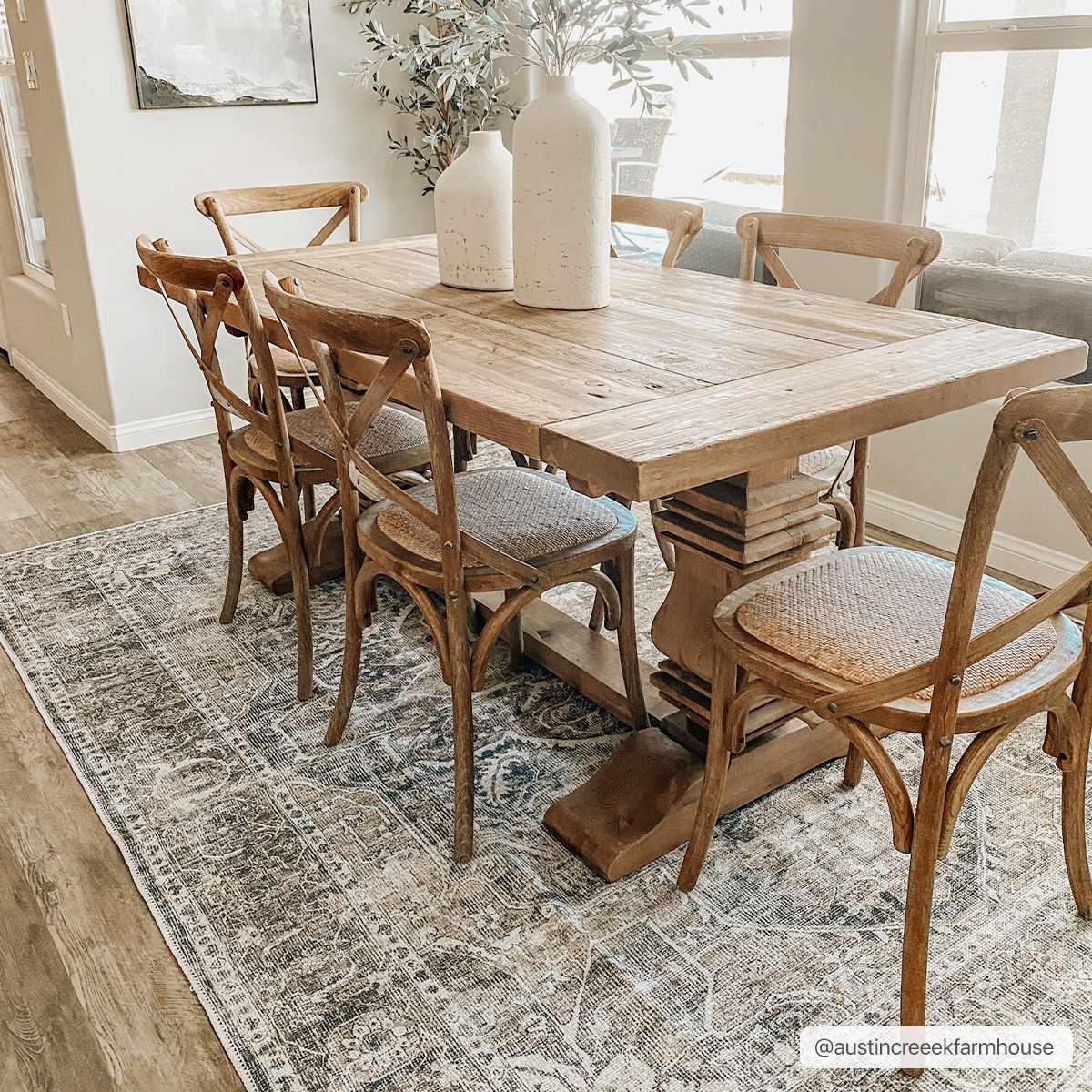 Washable Mignon Area Rug - Stylish Durable Easy Clean Rug